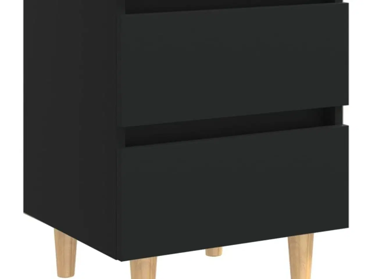 Billede 4 - Sengeskabe med ben i massivt fyrretræ 2 stk. 40x35x50 cm sort