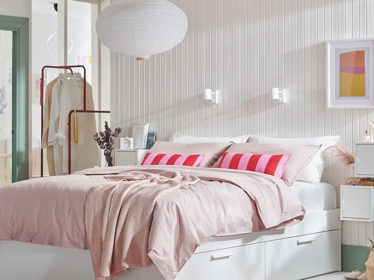 Billede 15 - BRIMNES Sengestel m. opbevaring, hvid, 180x200 cm