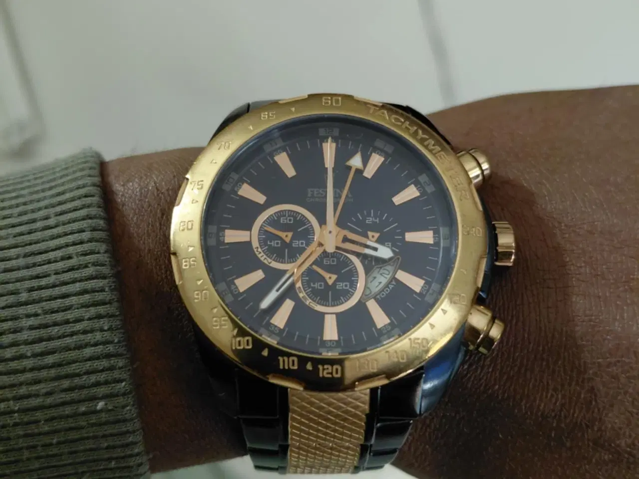Billede 6 - Festina Chrono Blå/Rosegold stål F16886