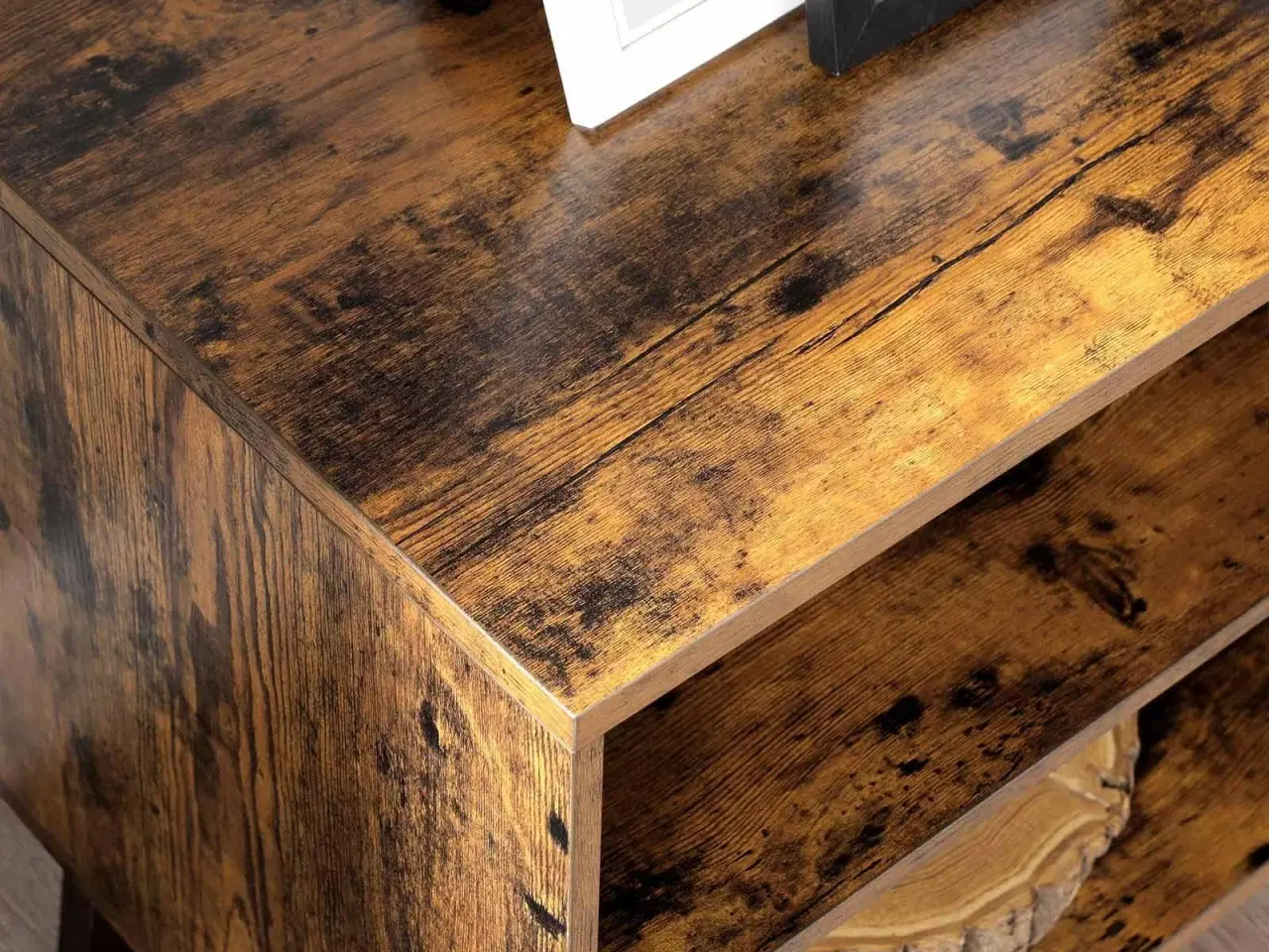 Billede 5 - TV-bord til op til 60" – 2 låger, justerbare hylder, rustik brun