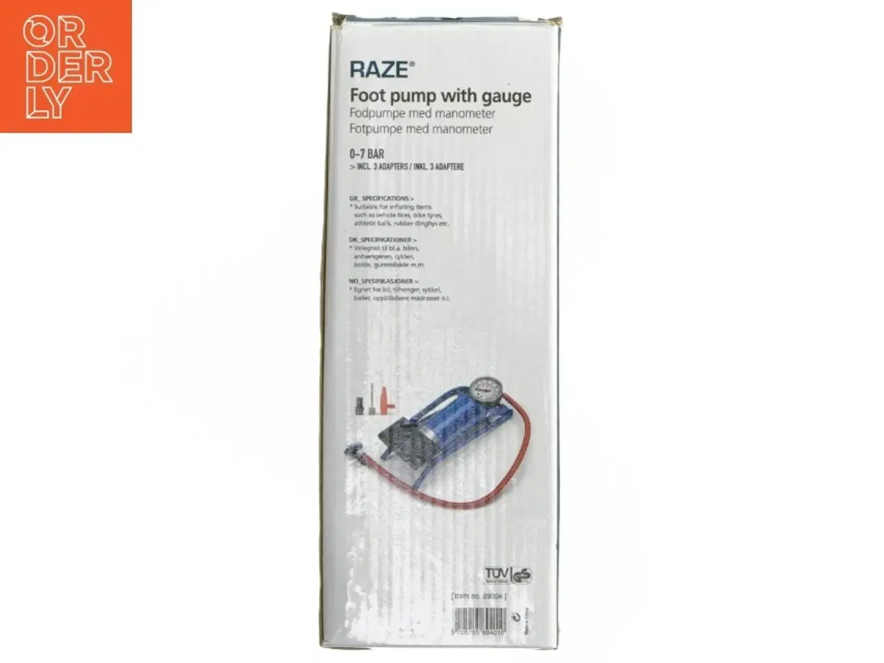 Billede 4 - Raze fodpumpe med manometer fra Raze (str. 22 cm)