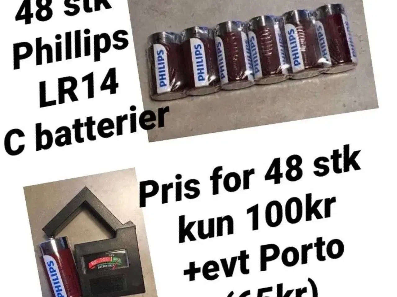 Billede 1 - 48 stk nye Phillips LR14 C batterier