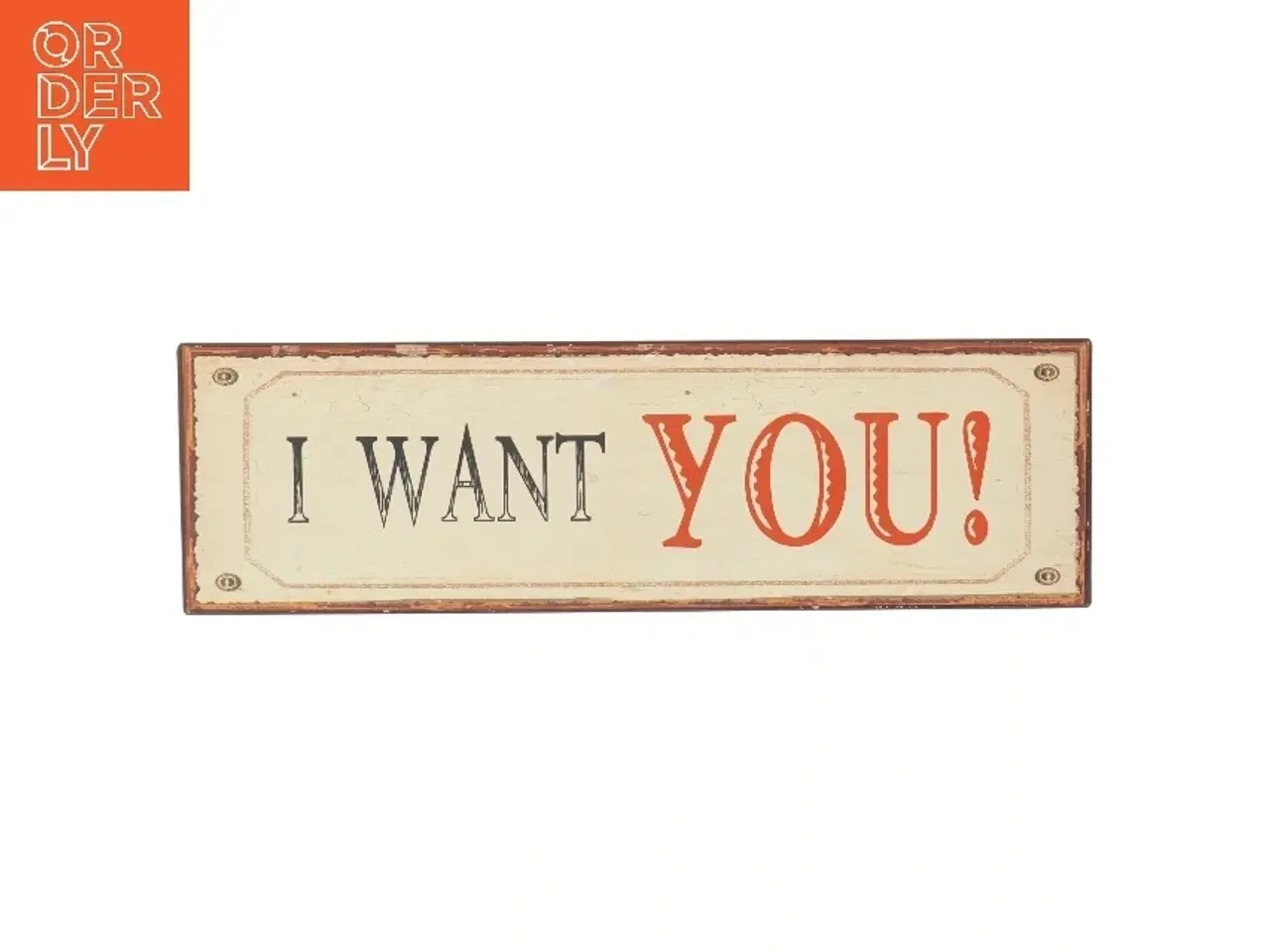 Billede 1 - I want you metal skilt (str. 51x15 cm)