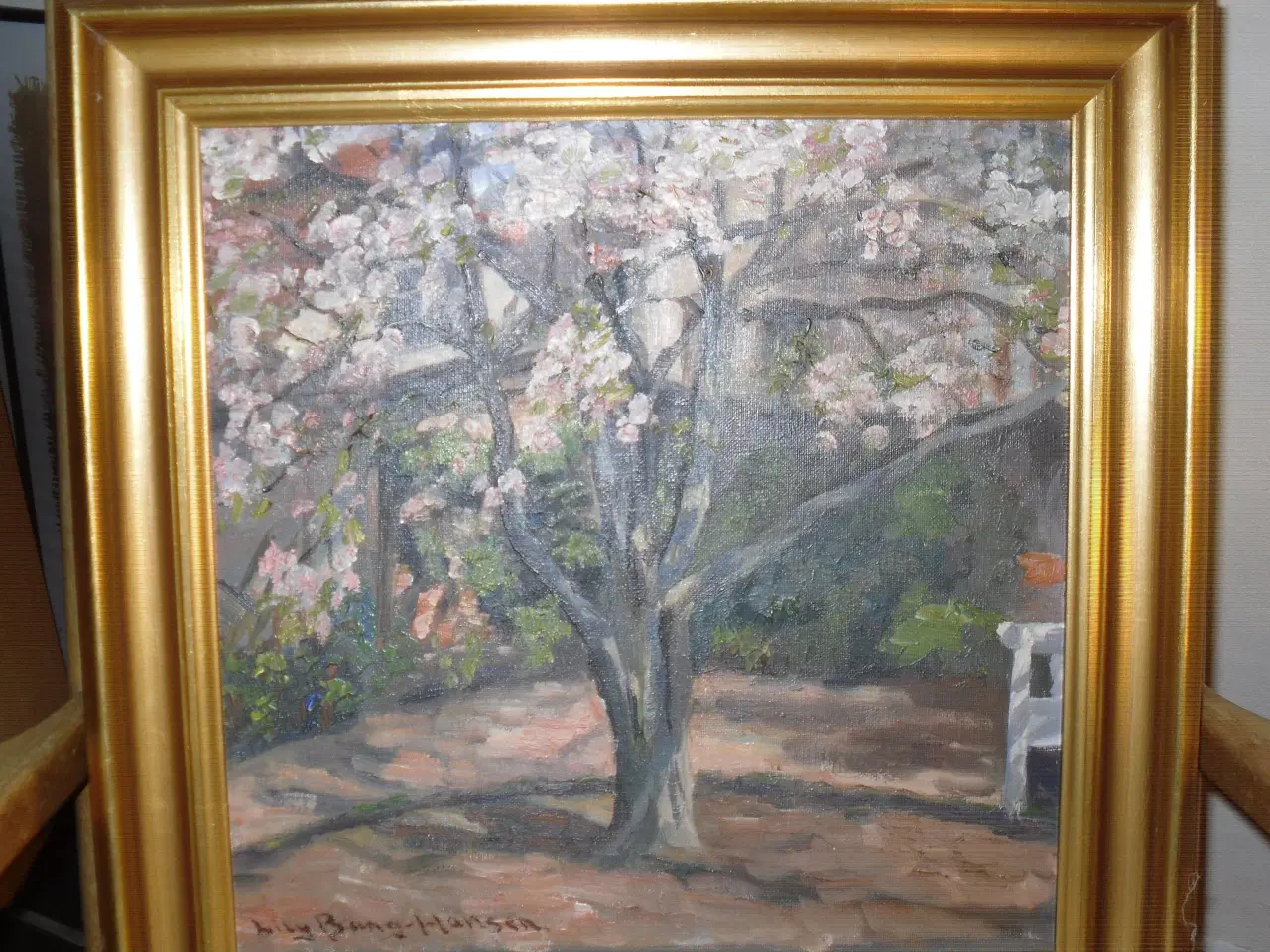 Billede 2 - FLOT Maleri af Blomstrende Træ.