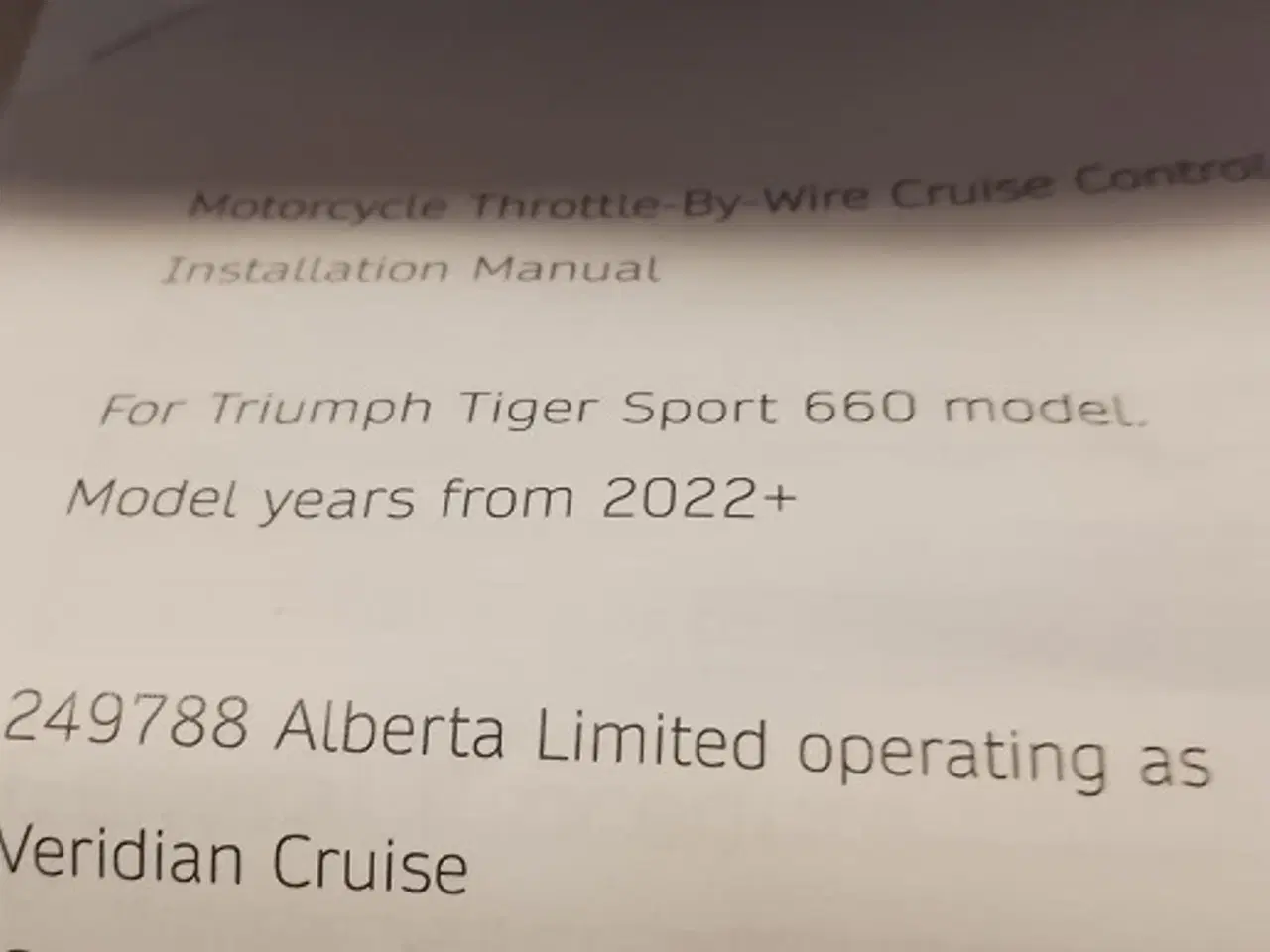Billede 2 - Cruisecontrol til Triumph Tiger Sport 660