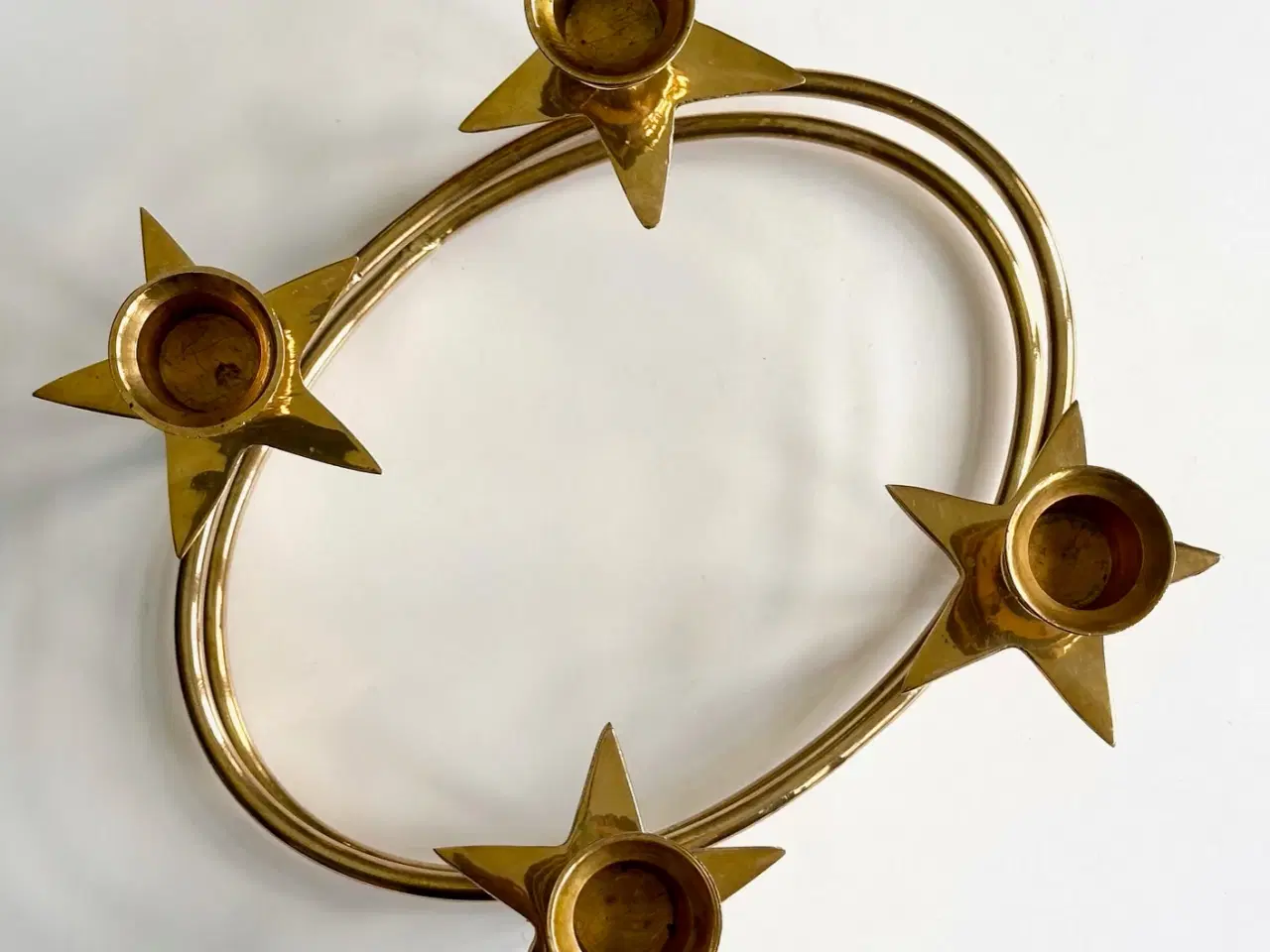 Billede 3 - Adventsstage m stjerner, oval