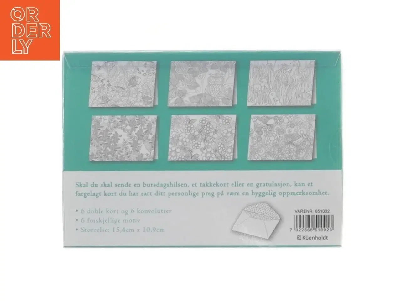 Billede 2 - Farvelægningskort med konvolutter (str. 15,4x10,9 cm)