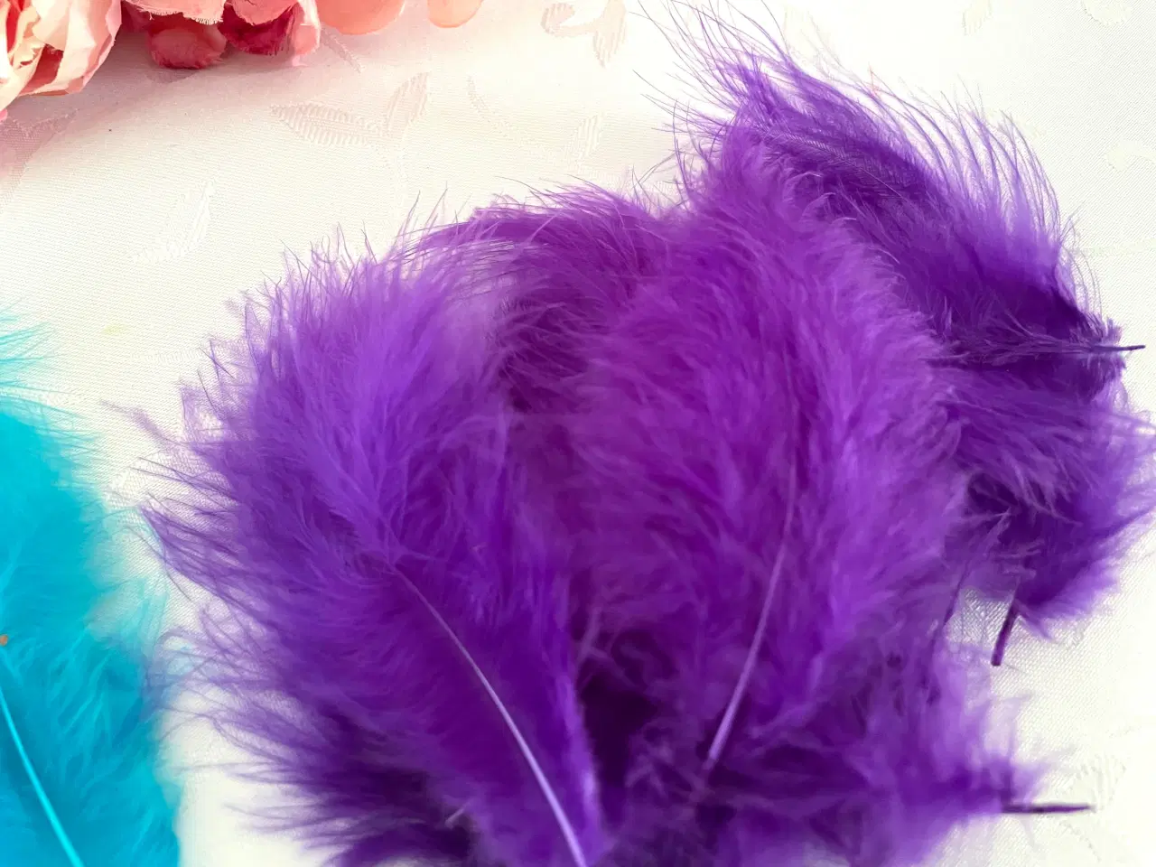 Billede 3 - Turkis og lilla fjer 