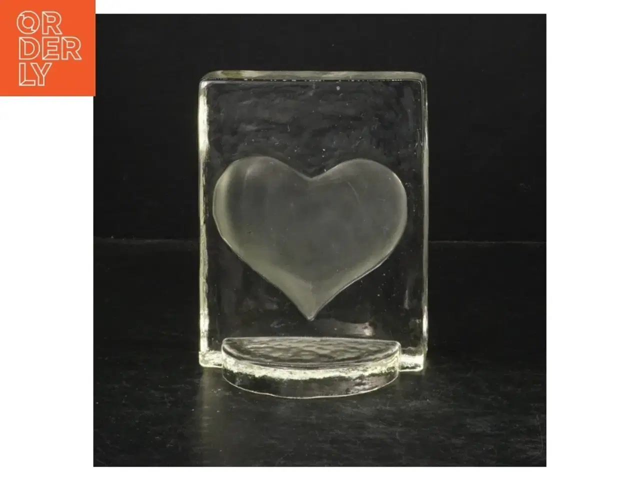 Billede 1 - Glashjerte dekoration (str. 13x10 cm)