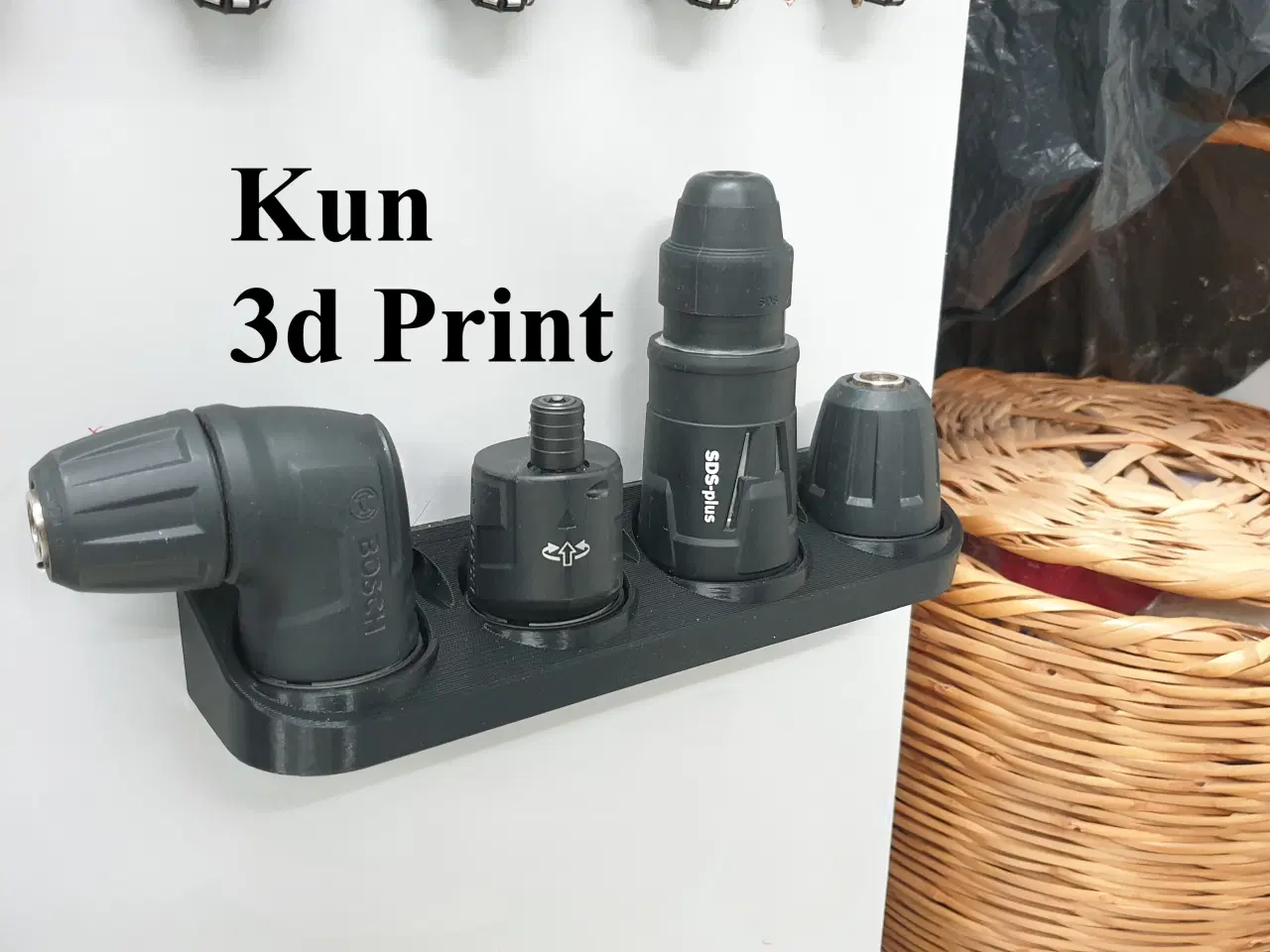 Billede 1 - Blå Bosch 18v Flexiclick – adapter holder