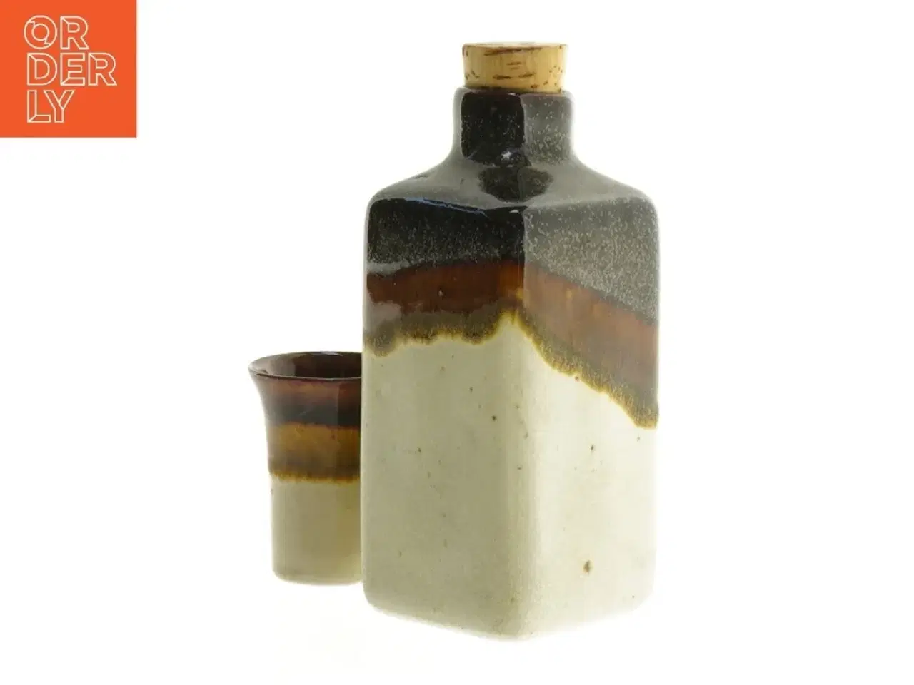 Billede 1 - Keramik Sake Sæt (str. 13 x 5 cm og 5 x 4 cm)