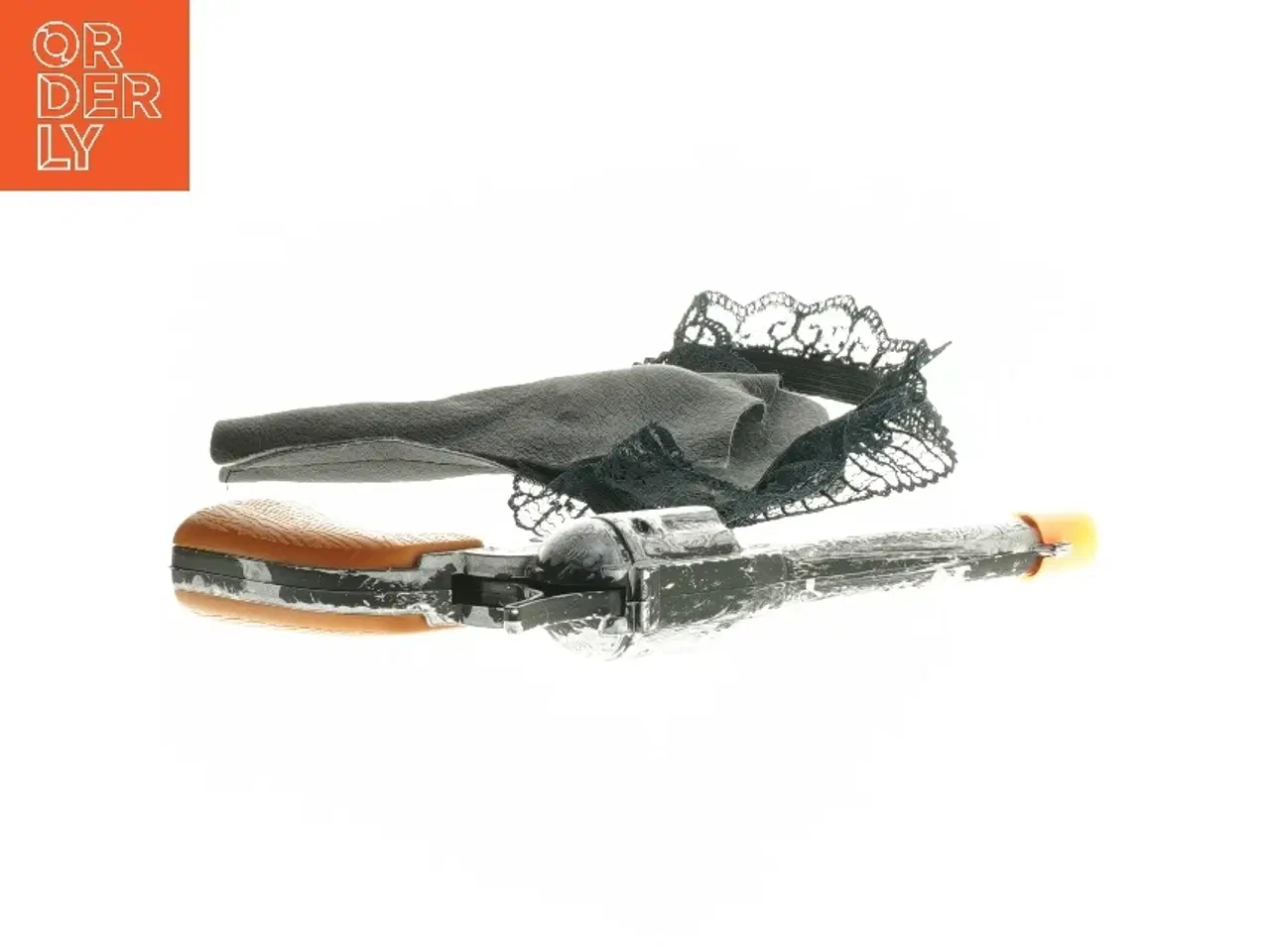 Billede 4 - Legetøjspistol med hylster i strømpebånd (str. 18 cm)