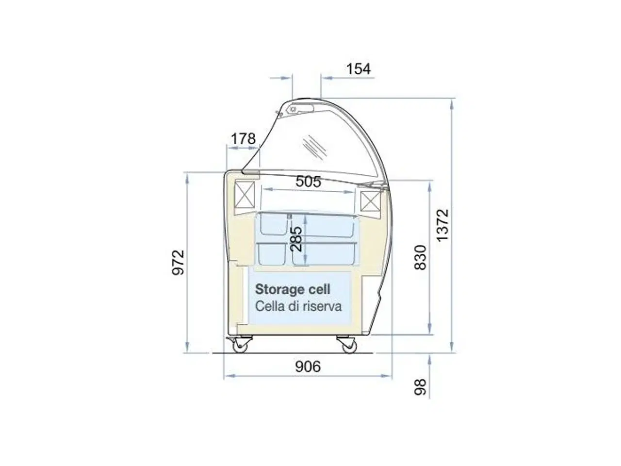 Billede 5 - Isdisk – 1647x906x1372 mm