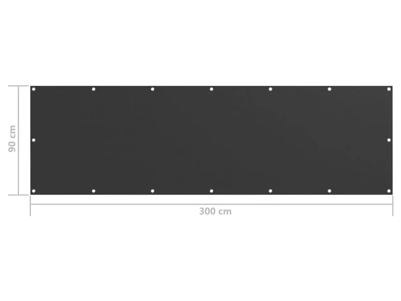 Billede 5 - Altanafskærmning 90x300 cm oxfordstof antracitgrå