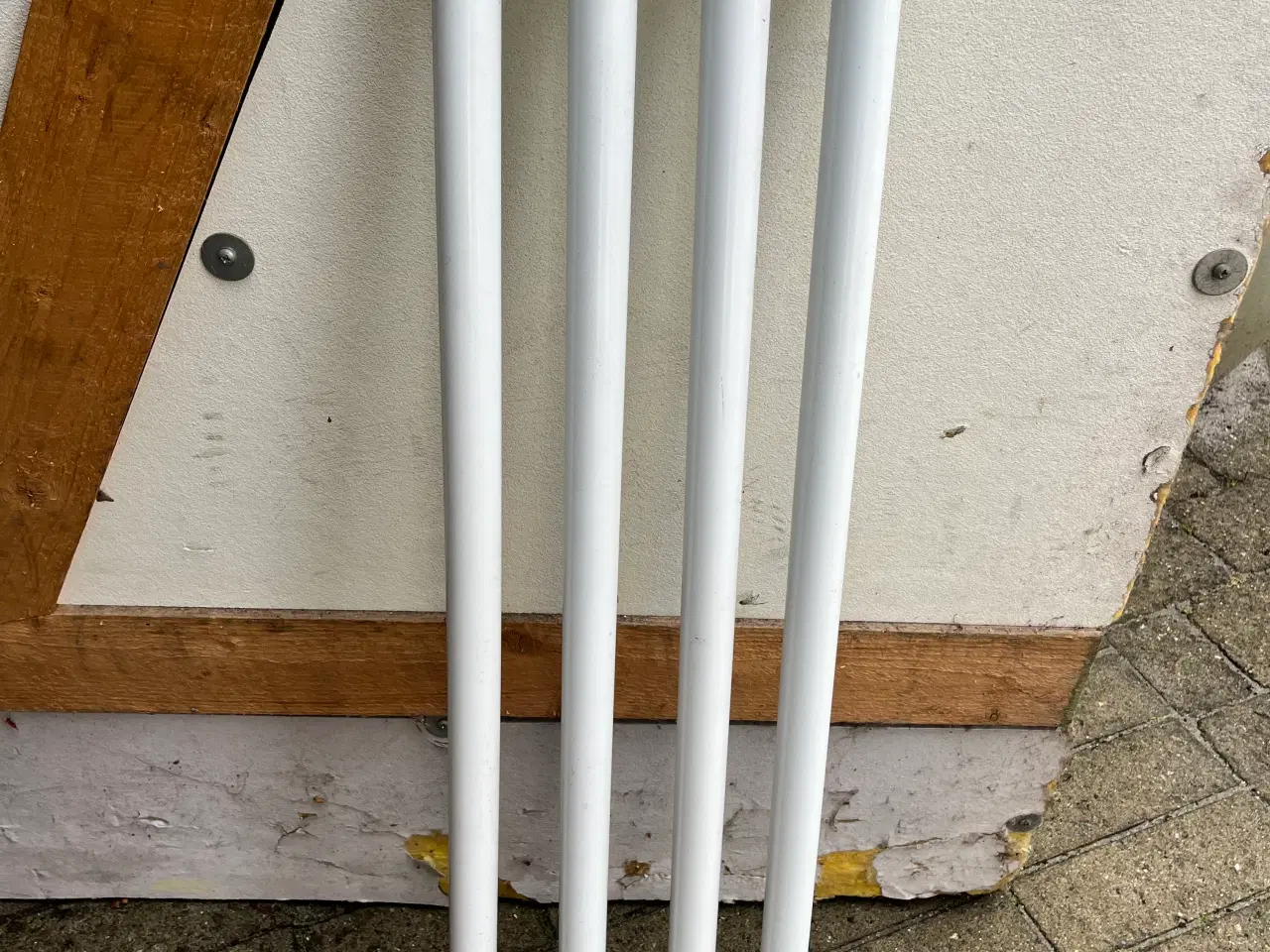 Billede 1 - Bordben, 4 stk L=90 cm, hvid