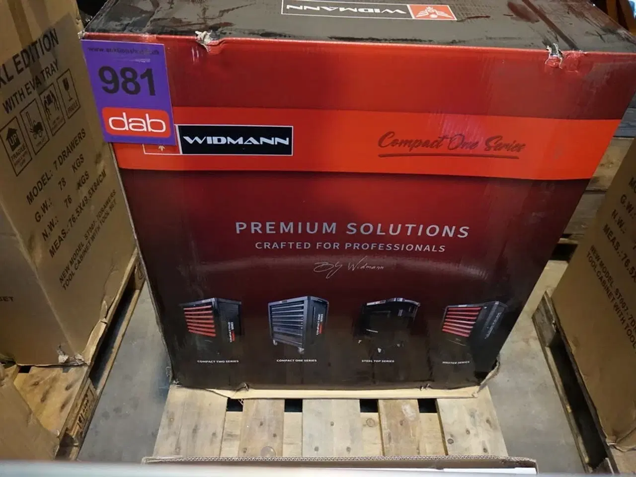 Billede 10 - Widmann Compact one værktøjsvogn. Syv skuffer inkl. værktøj