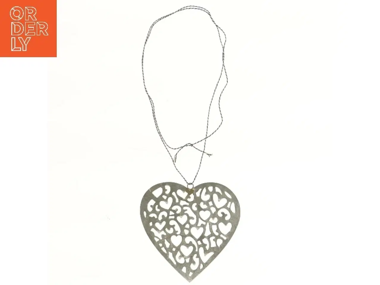 Billede 1 - Hjerteformet metal dekoration (str. 15x15 cm)