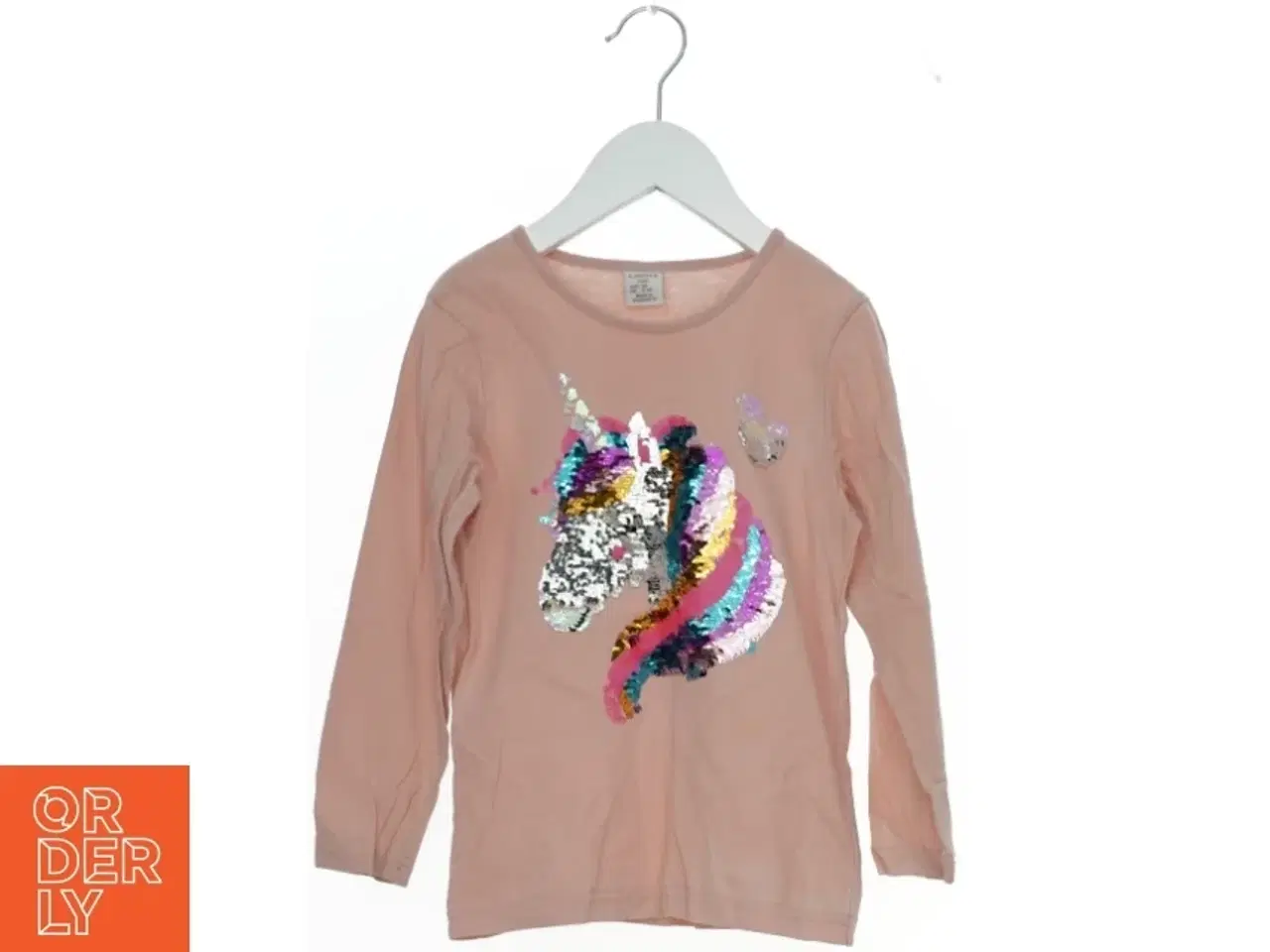 Billede 1 - Langærmet t-shirt med enhjørning fra Lindex (str. 110)
