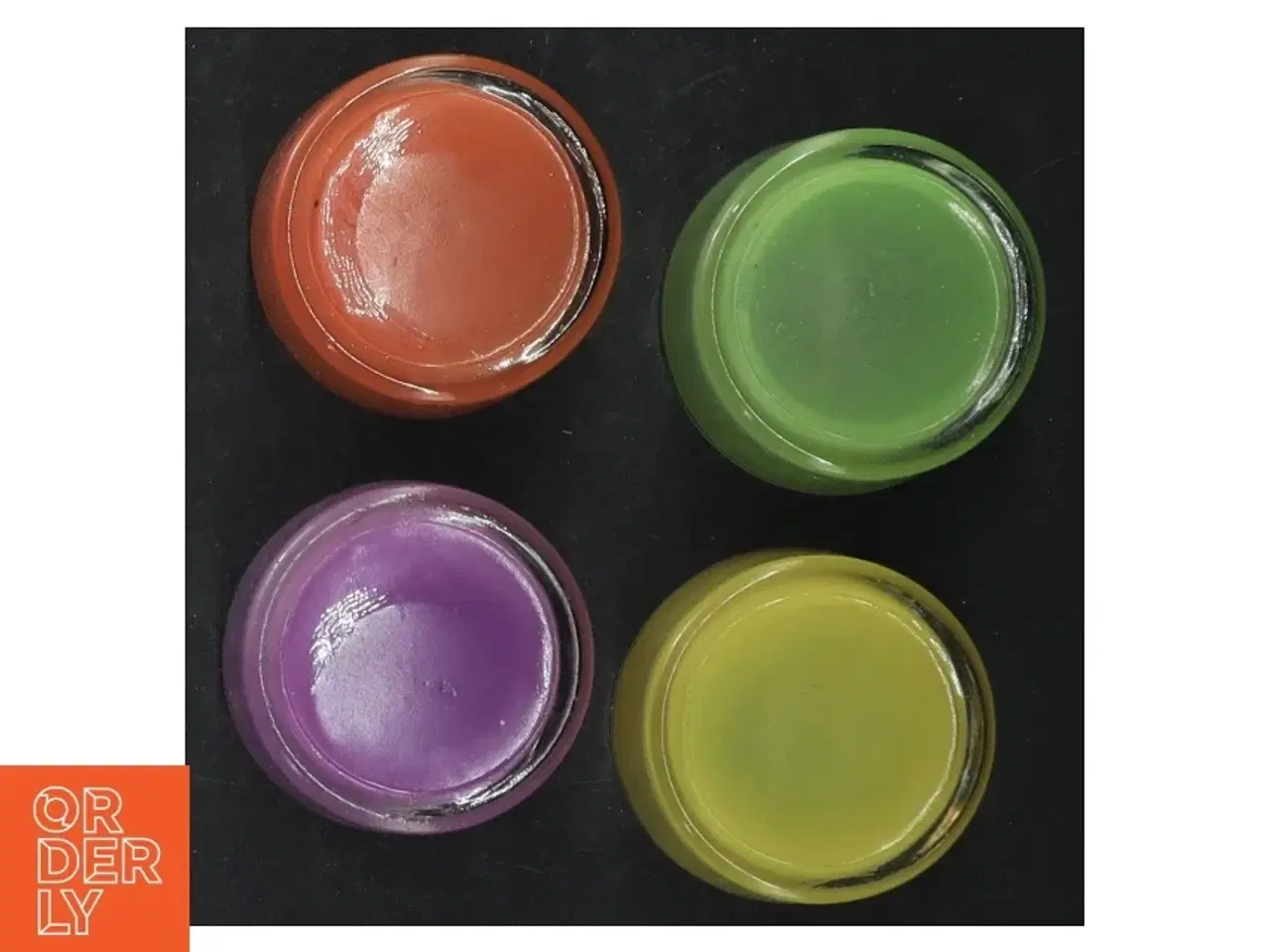 Billede 8 - Farvede glas skåle (str. 5 cm. 4 styk)