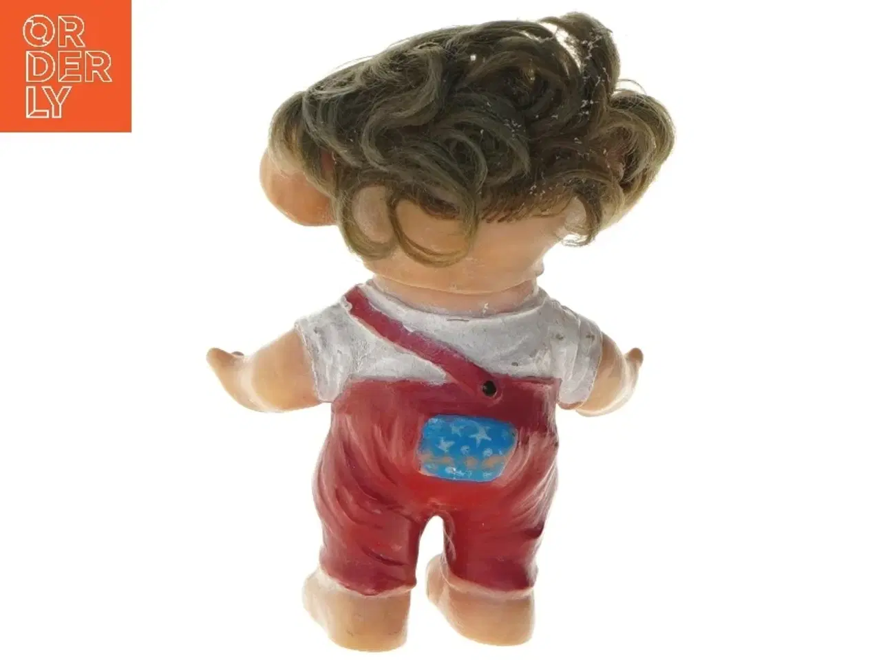 Billede 3 - Vintage troldefigur med overalls (str. 18,5 cm)