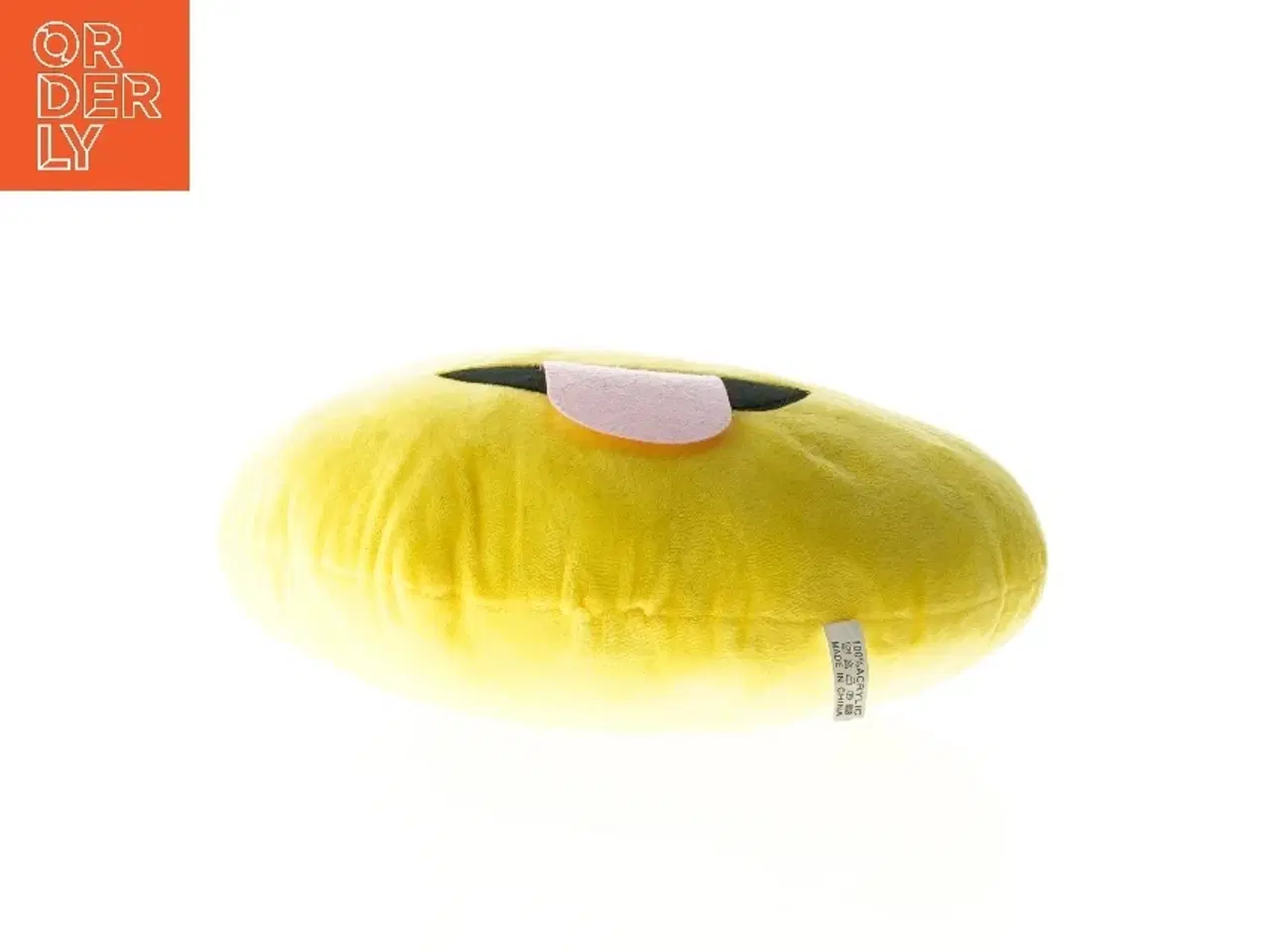 Billede 4 - Gul plyspude, smiley (str. 32 x 27 cm)