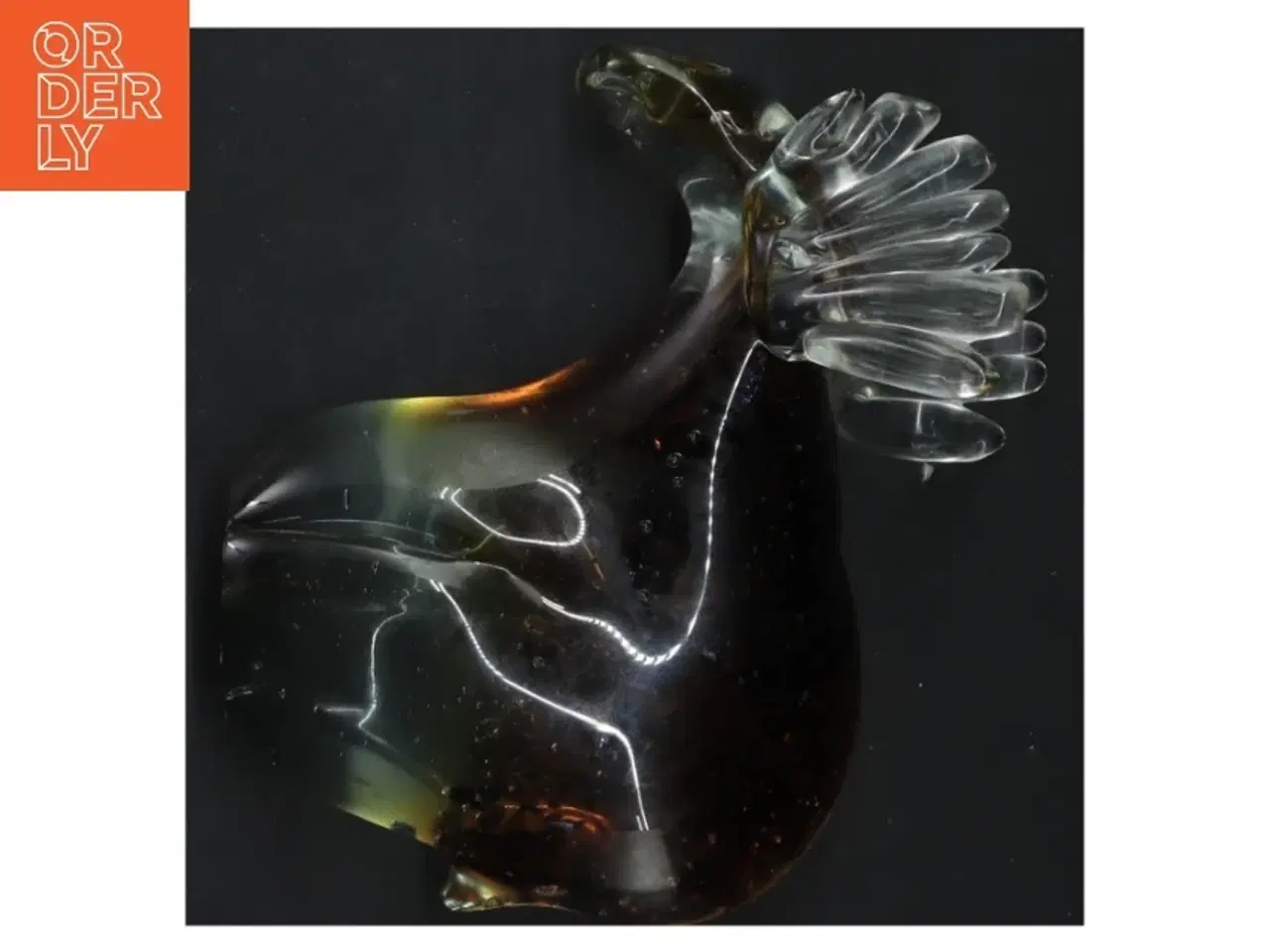 Billede 4 - Glasfigur af en elg (str. 14x14 cm)