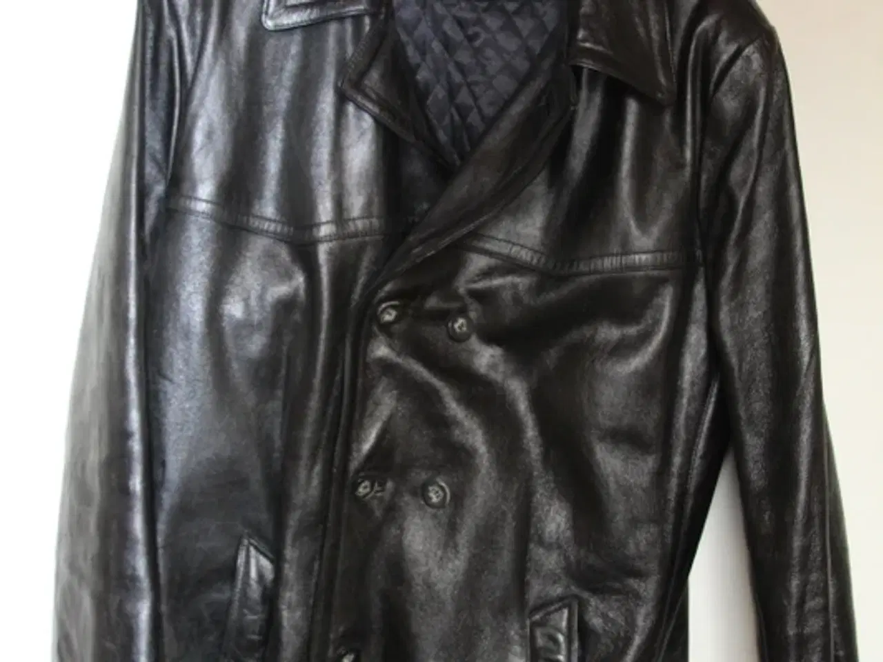 Billede 1 - Flot Læder Frakke