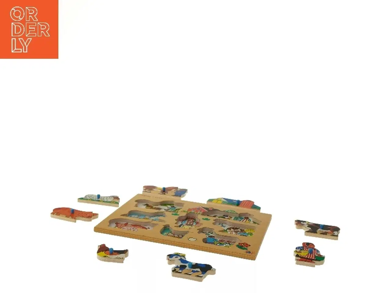 Billede 4 - Bondegård træpuslespil (str. 29,5x21 cm)