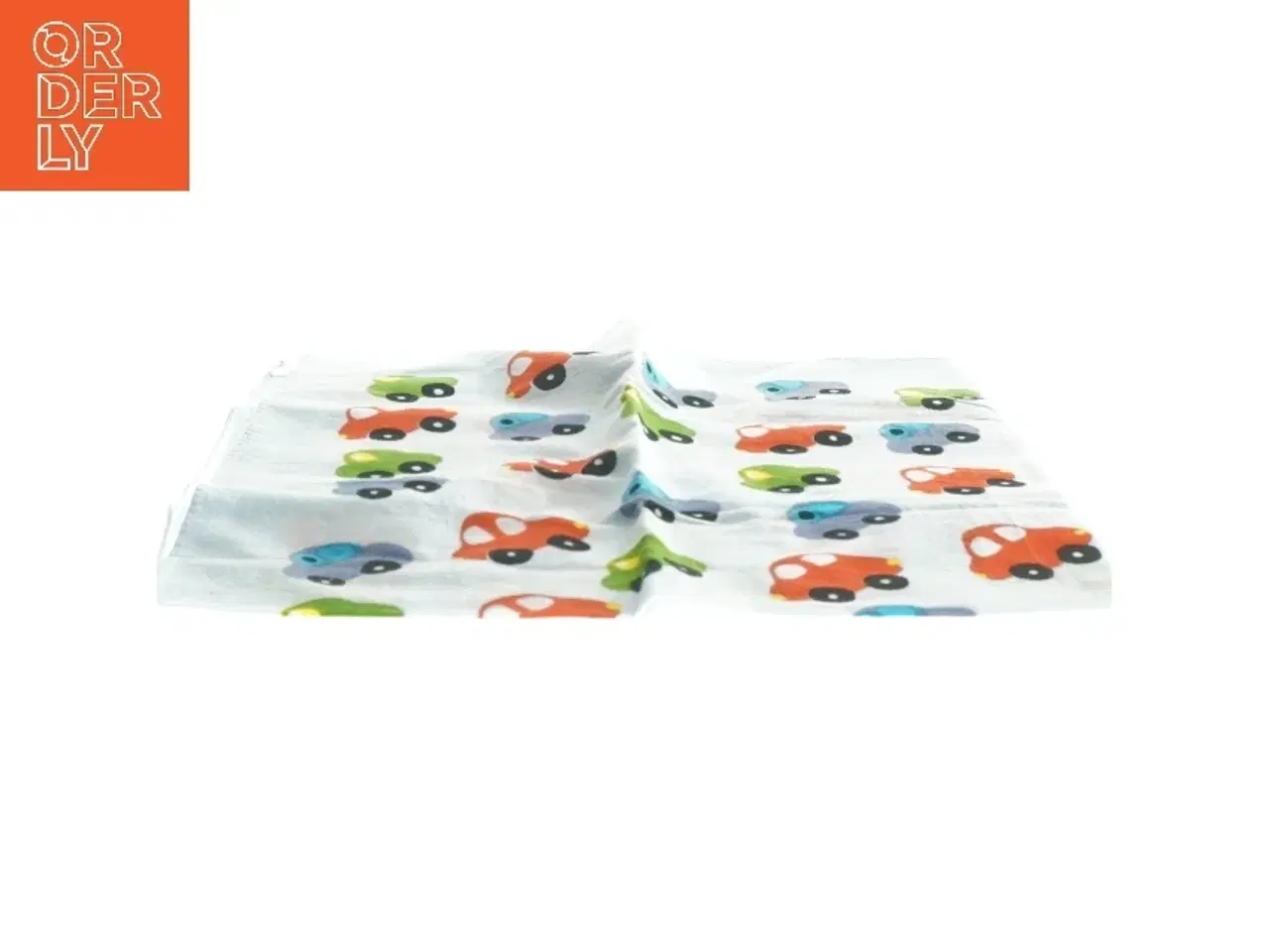 Billede 2 - Børnetørklæde med bilmotiv (str. 56x52 cm)