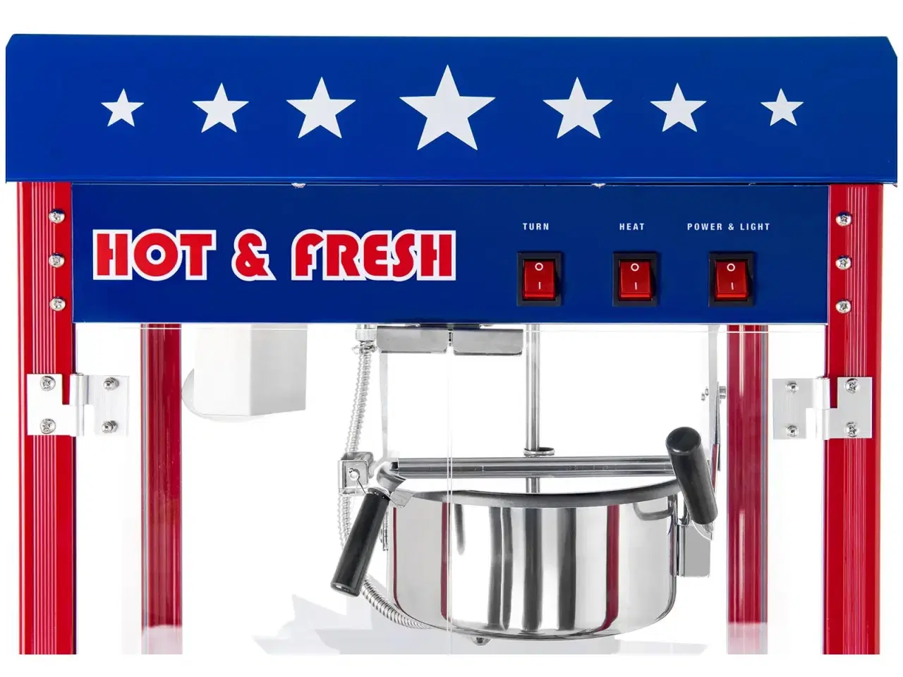 Billede 7 -  Popcornmaskine med vogn USA 88 L – 1600 W – rød