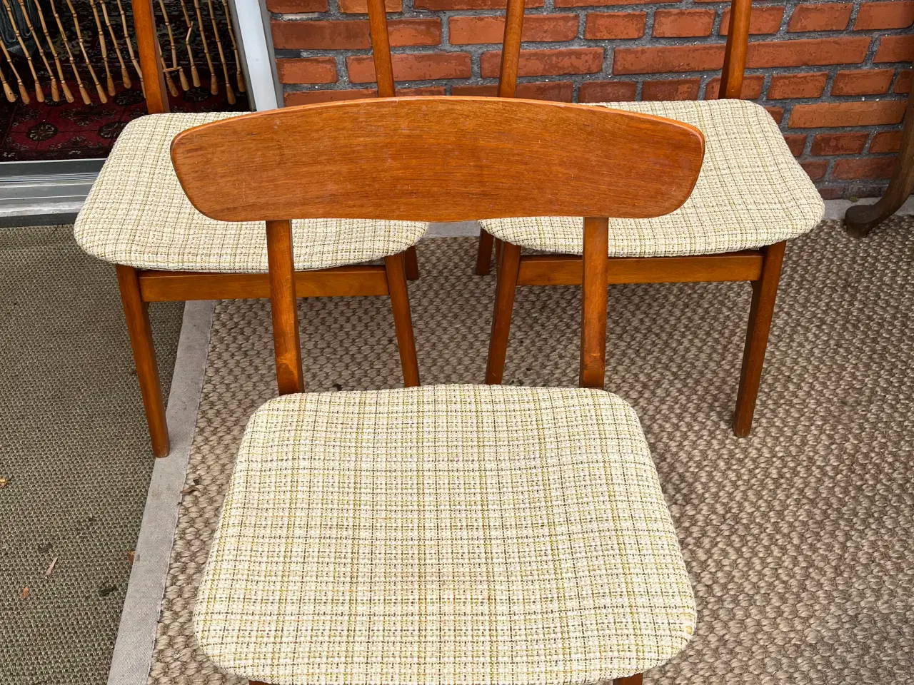 Billede 1 - Originale stole i teaktræ, 3 stk