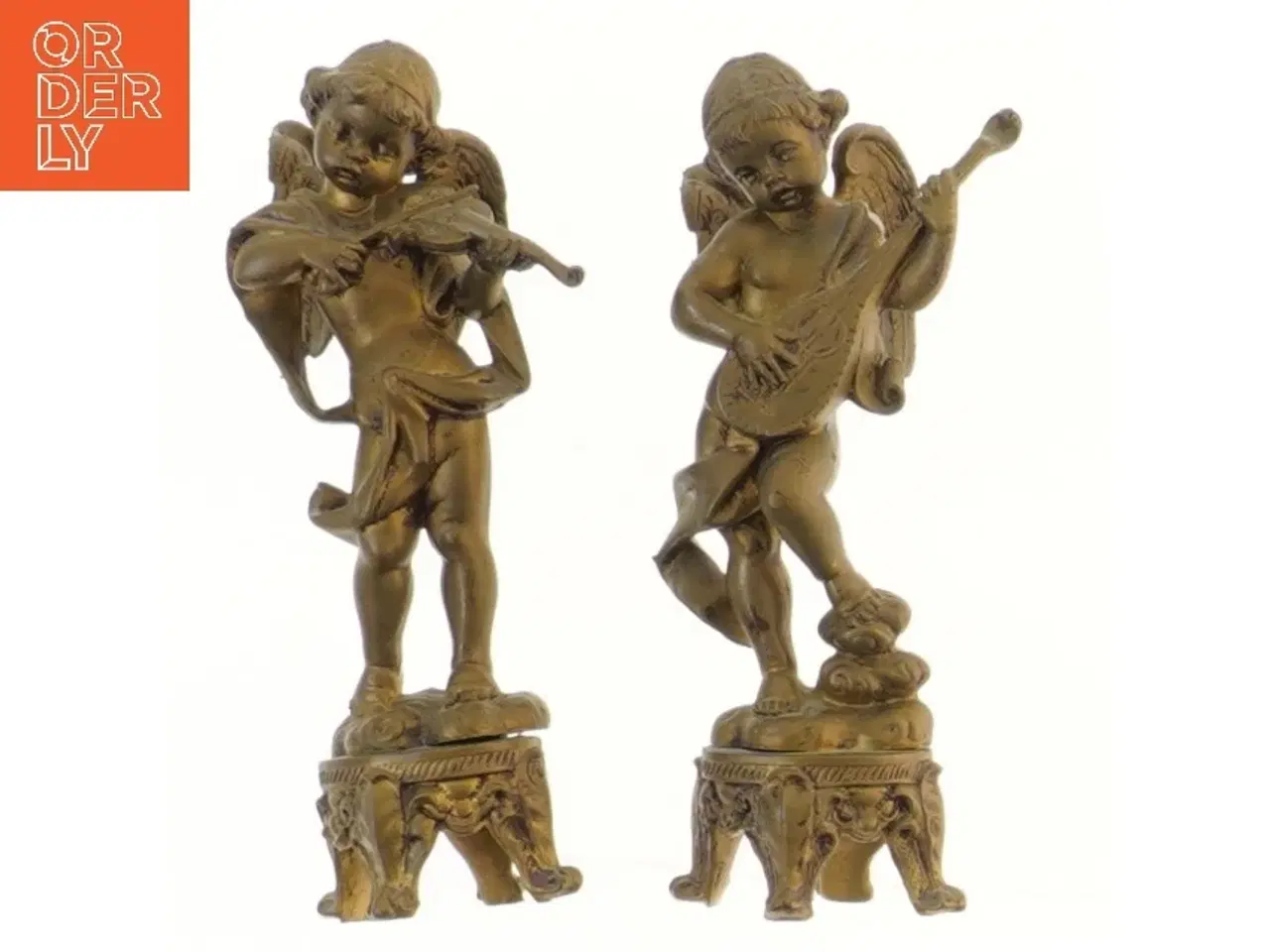 Billede 1 - Messing engle statuetter (str. 15 cm)