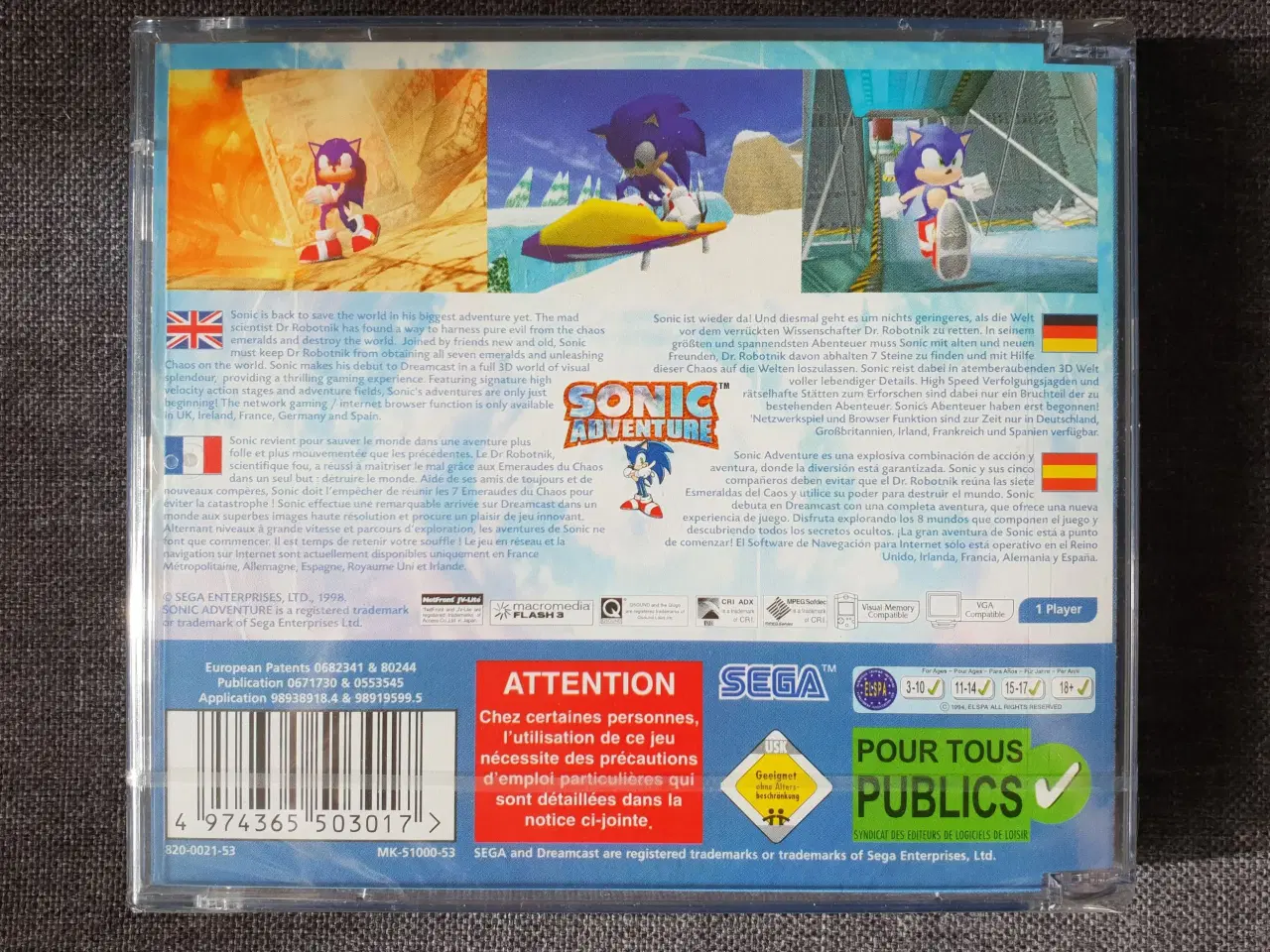 Billede 2 - Sonic Adventure (Sealed) Sega Dreamcast