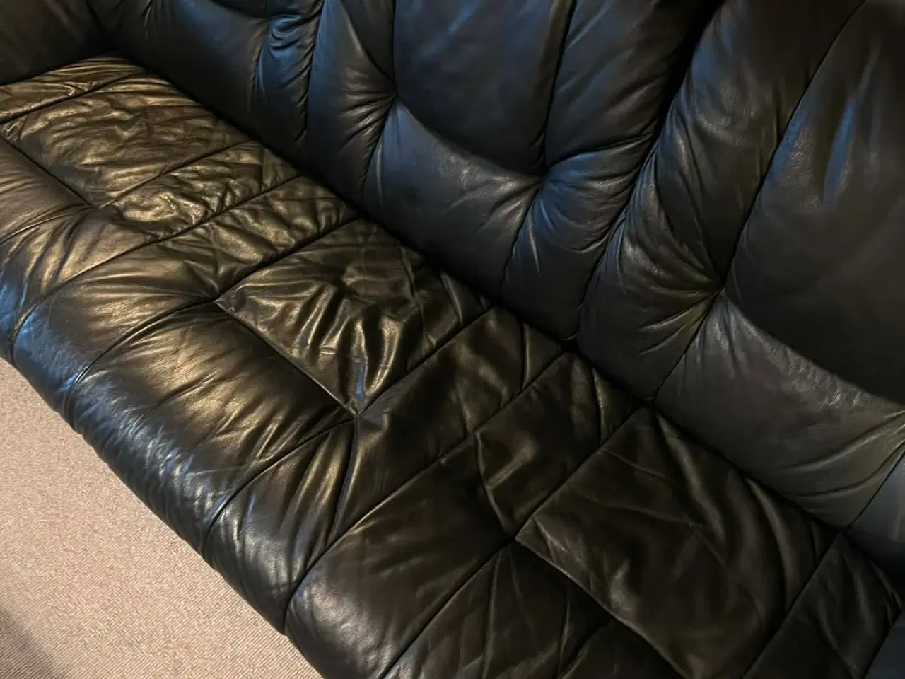 Billede 2 - Sofasæt i læder 