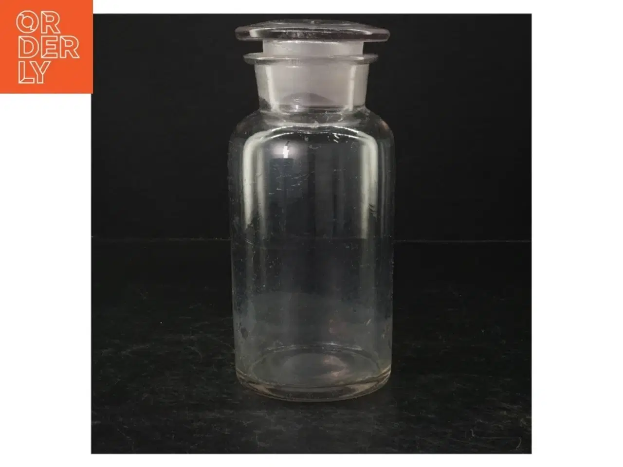 Billede 1 - Glasbeholder med låg (str. Ø 9 cm. længde. 20 cm)