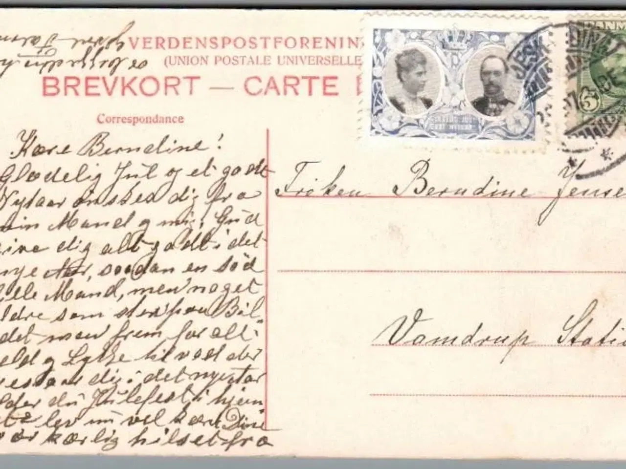 Billede 1 - Julemærke 1907 på Postkort