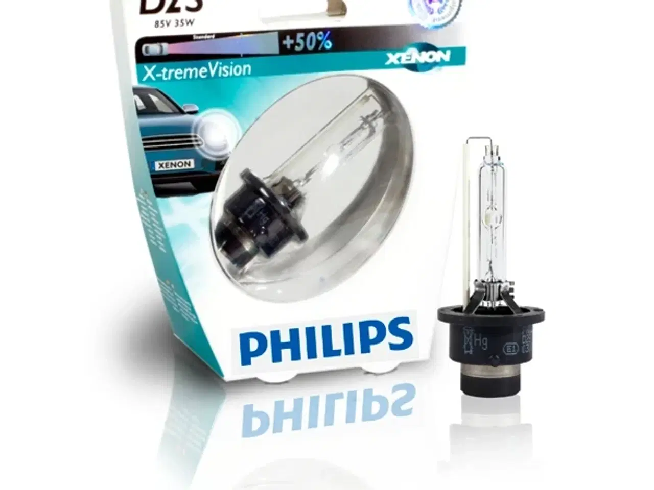 Billede 1 - Philips D2S X-tremeVision Xenon 35W 12V+ 50% - 1 stk.