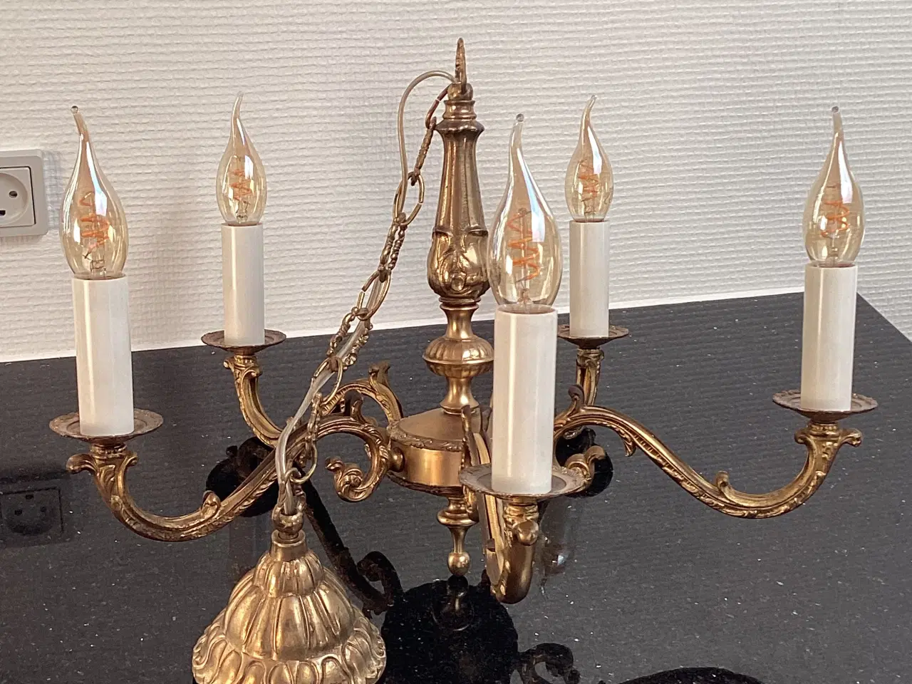 Billede 2 - Antik Messing lysekrone