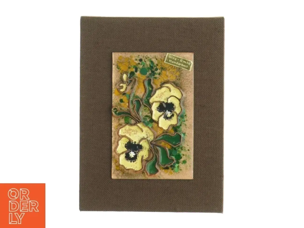 Billede 1 - Håndlavet 1970&#39;er emaljeret billede (str. 19 x. 14,5 cm)