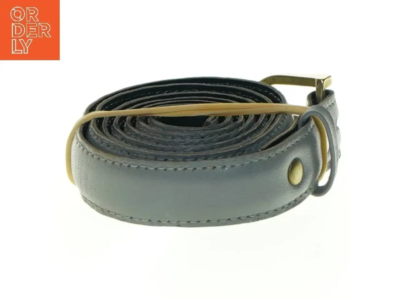 Billede 2 - Læderbælte (str. Længde. 90 cm. b. 2 cm)