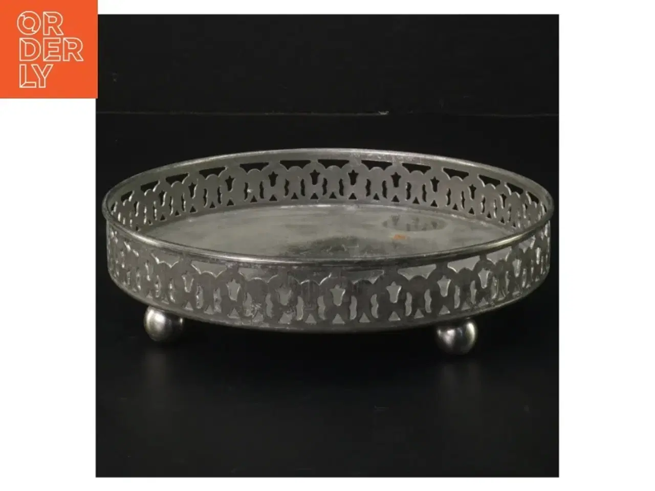 Billede 1 - Dekorativ bakke i metal fra Mordern Living (str. Ø. 17,5 cm)