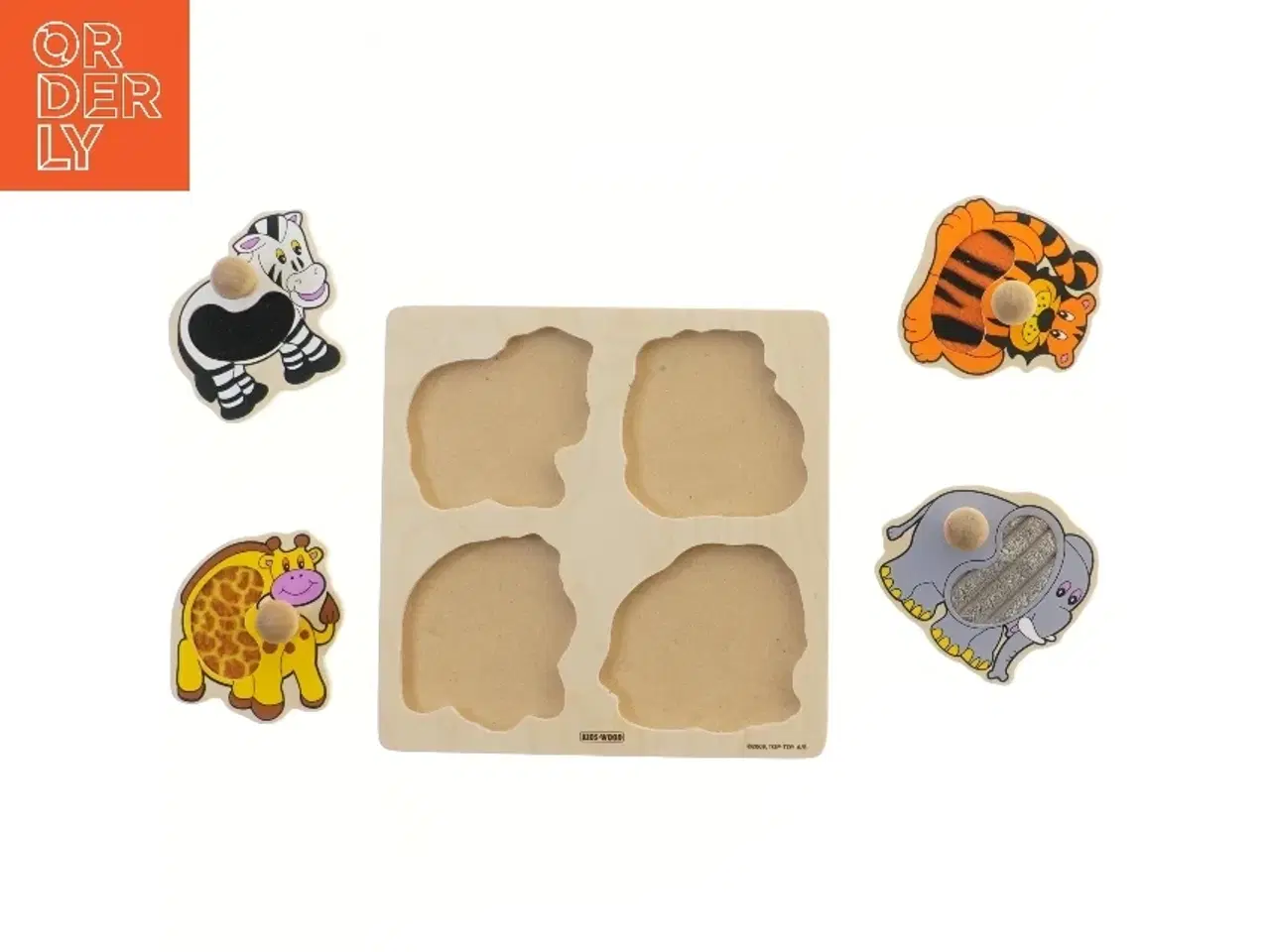 Billede 2 - Dyrepuslespil i træ fra Kids Wood (str. 21x21 cm)