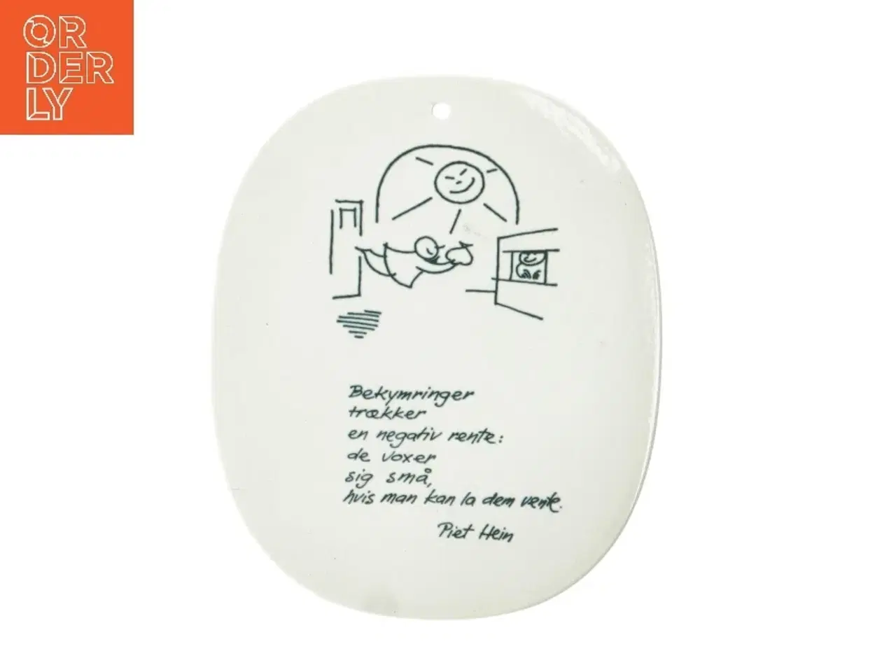 Billede 1 - Piet Hein keramisk platte fra Royal Copenhagen (str. 16,5x14 cm)