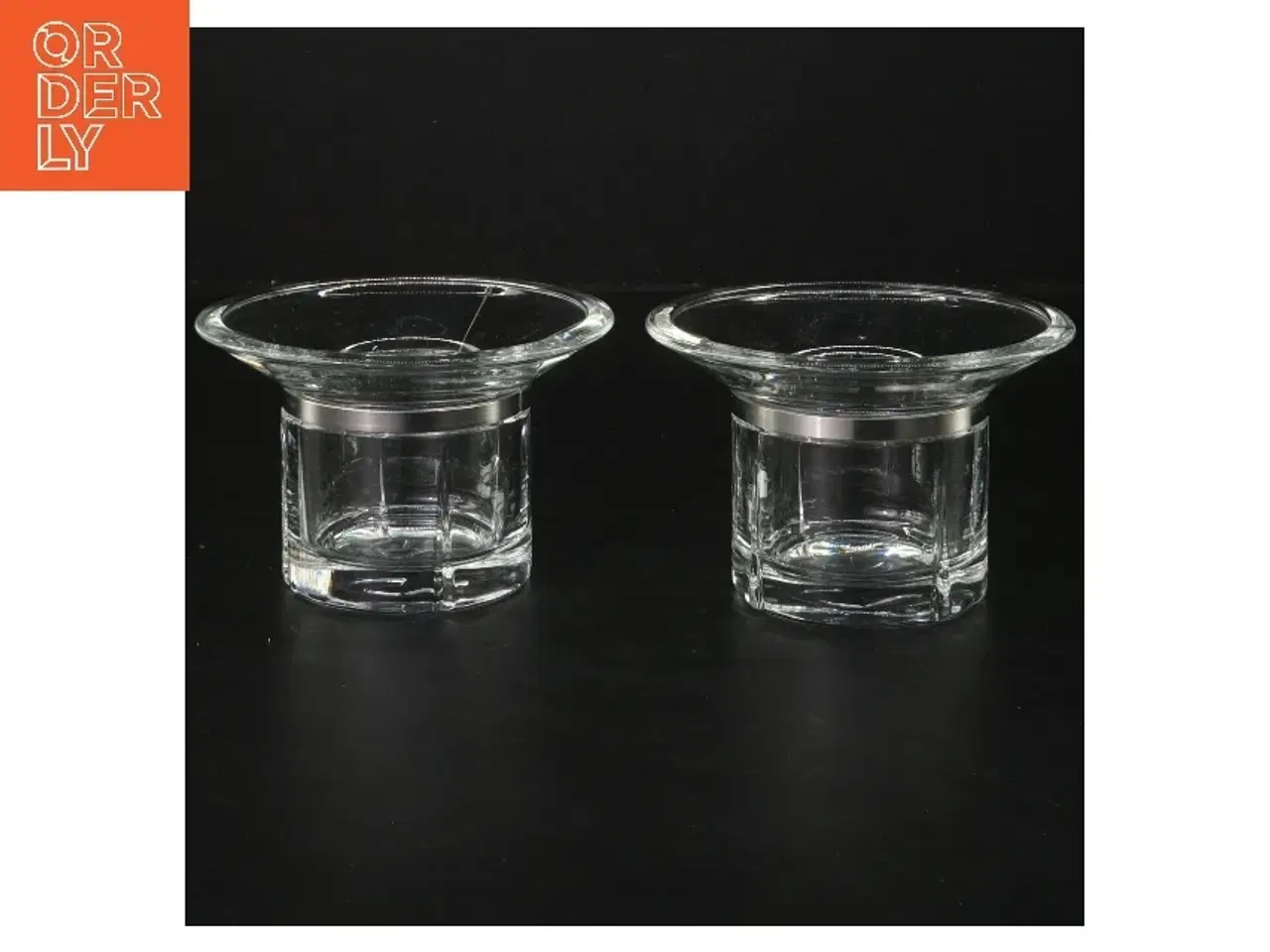 Billede 1 - Sæt med to glas lysestager fra Rosendahl (str. Ø 11 cm)