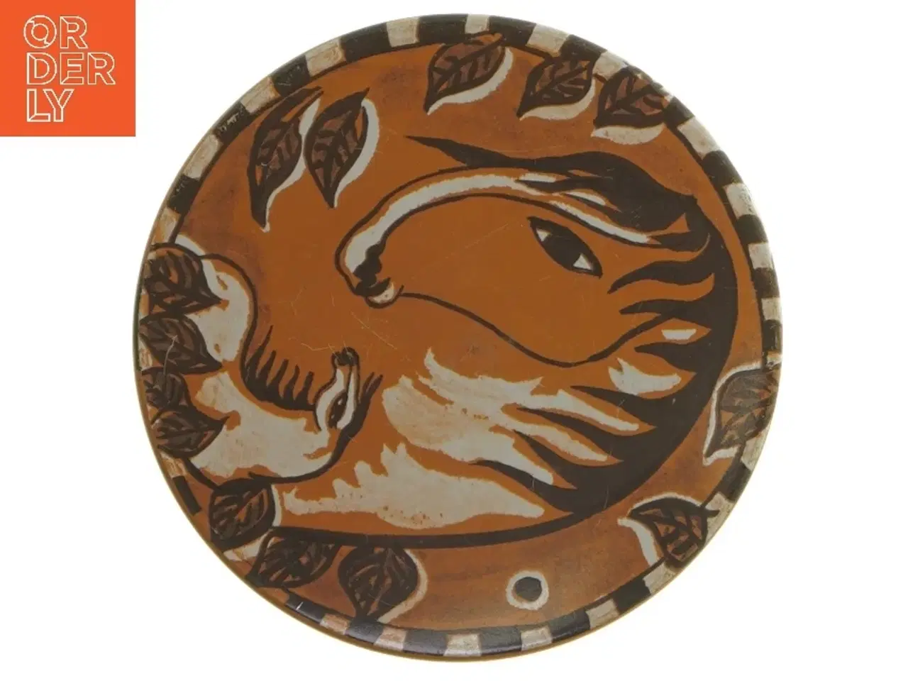 Billede 5 - Dekorativ rund metaldåse med heste IRA (str. Ø 11,5x cm højde 15 cm)