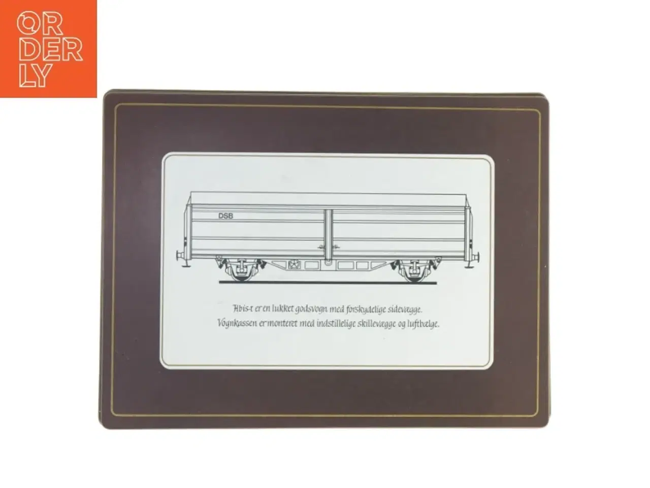 Billede 1 - Dækkeserviet. Railway placemats fra Lady Clare (str. 39 x 29 cm. 4 styk)