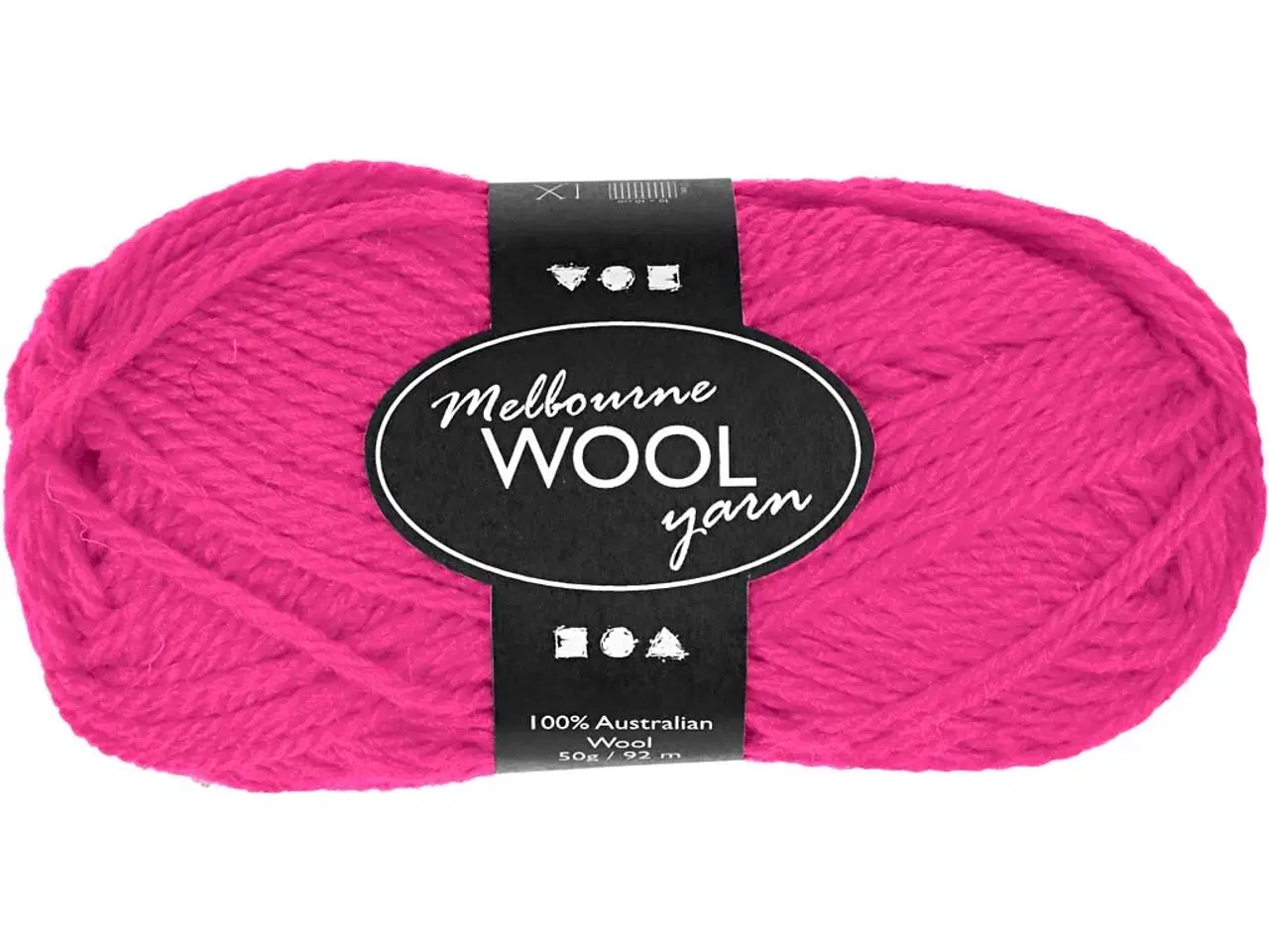 Billede 1 - Melbourne Uldgarn 50g - Neon Pink, 92m Kvalitetsgarn