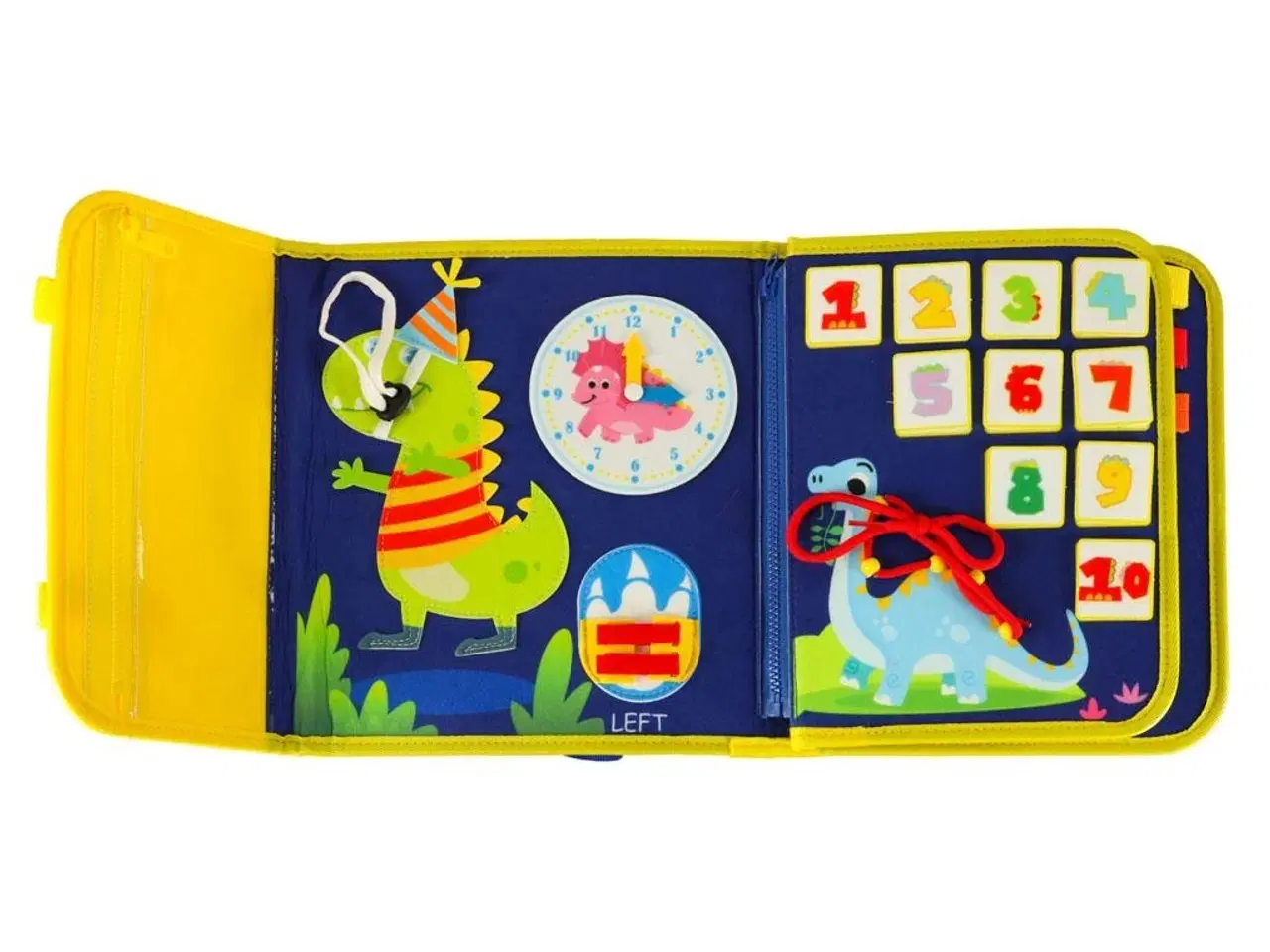 Billede 8 - Sanse-montessori aktivitetsboard i rygsagtskuffert – blå