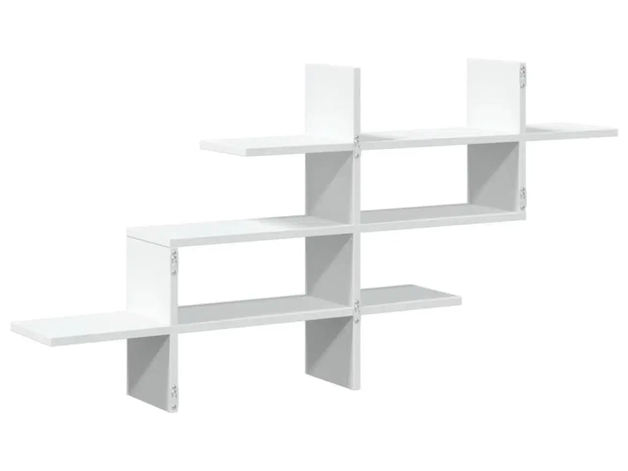 Billede 6 - Væghylde 124,5x18x60,5 cm konstrueret træ hvid