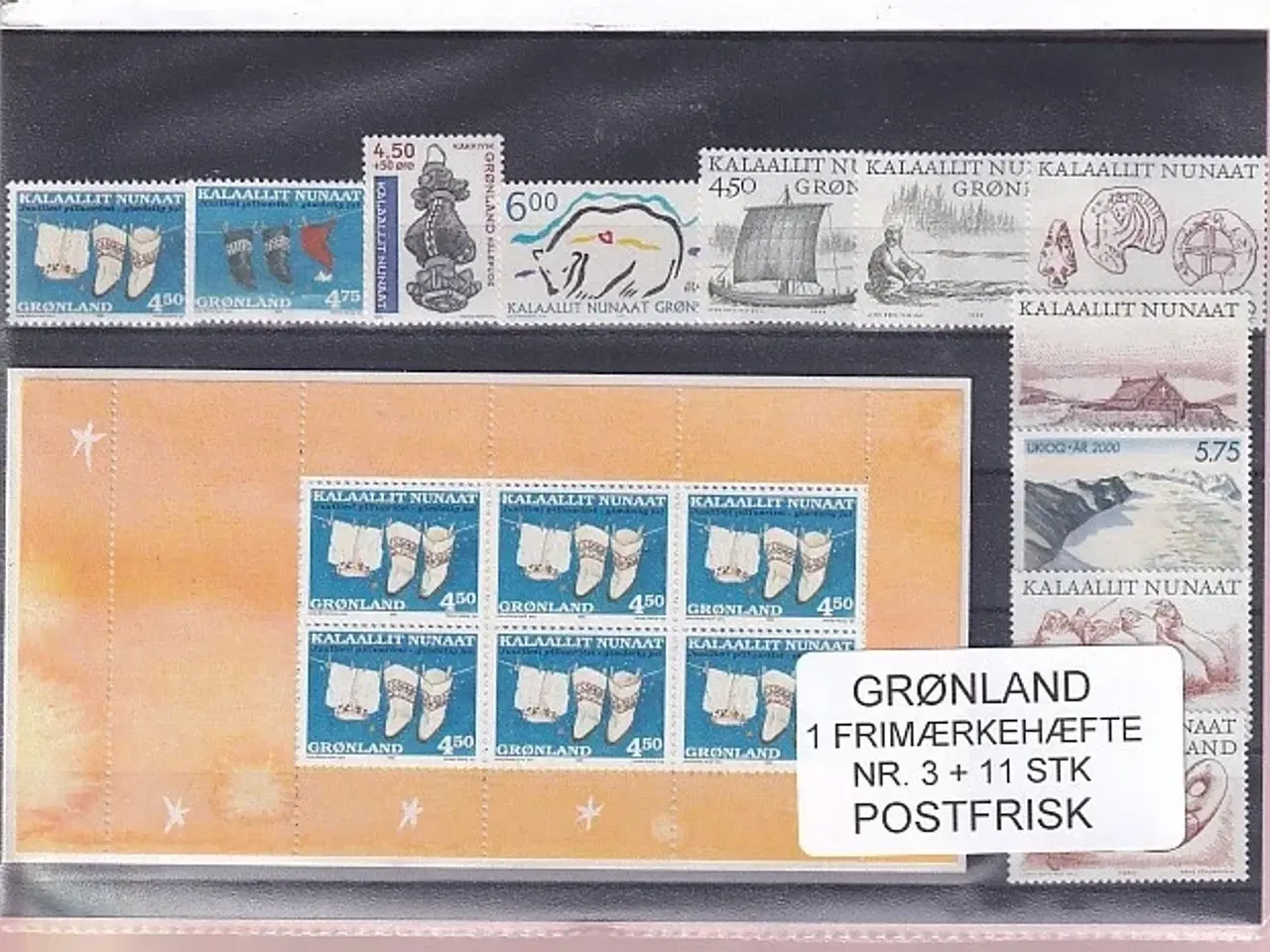 Billede 1 - Grønland - Julemærkehæfte Nr. 3 + 11 Stk. - Postfrisk